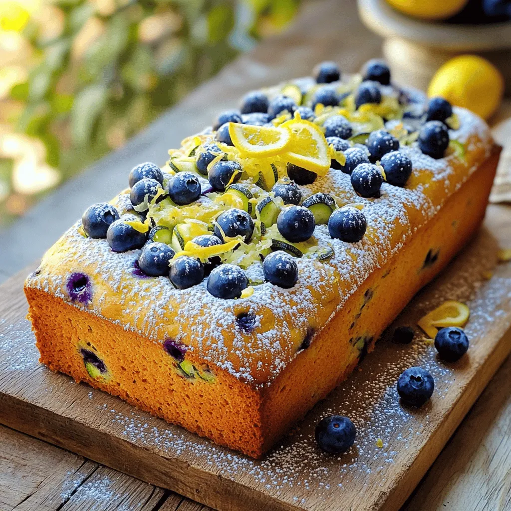 Savory Lemon Blueberry Zucchini Bread Recipe