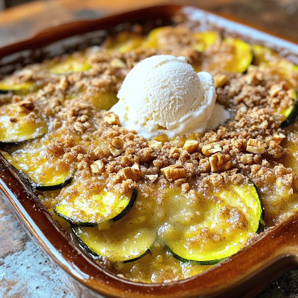 Zucchini Crisp Like Apple Crisp Delightful and Easy Treat