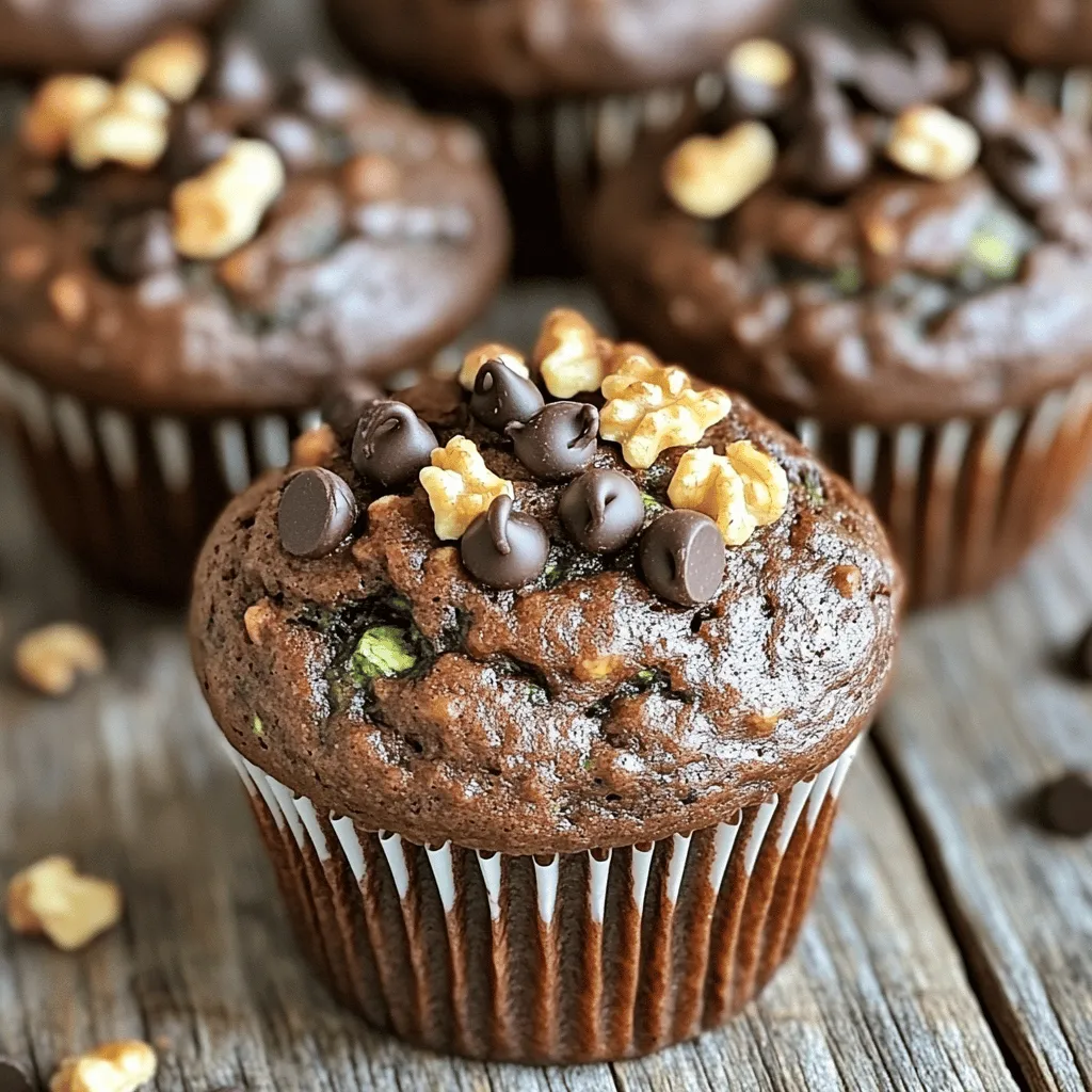 Healthy Chocolate Zucchini Muffins Simple and Tasty