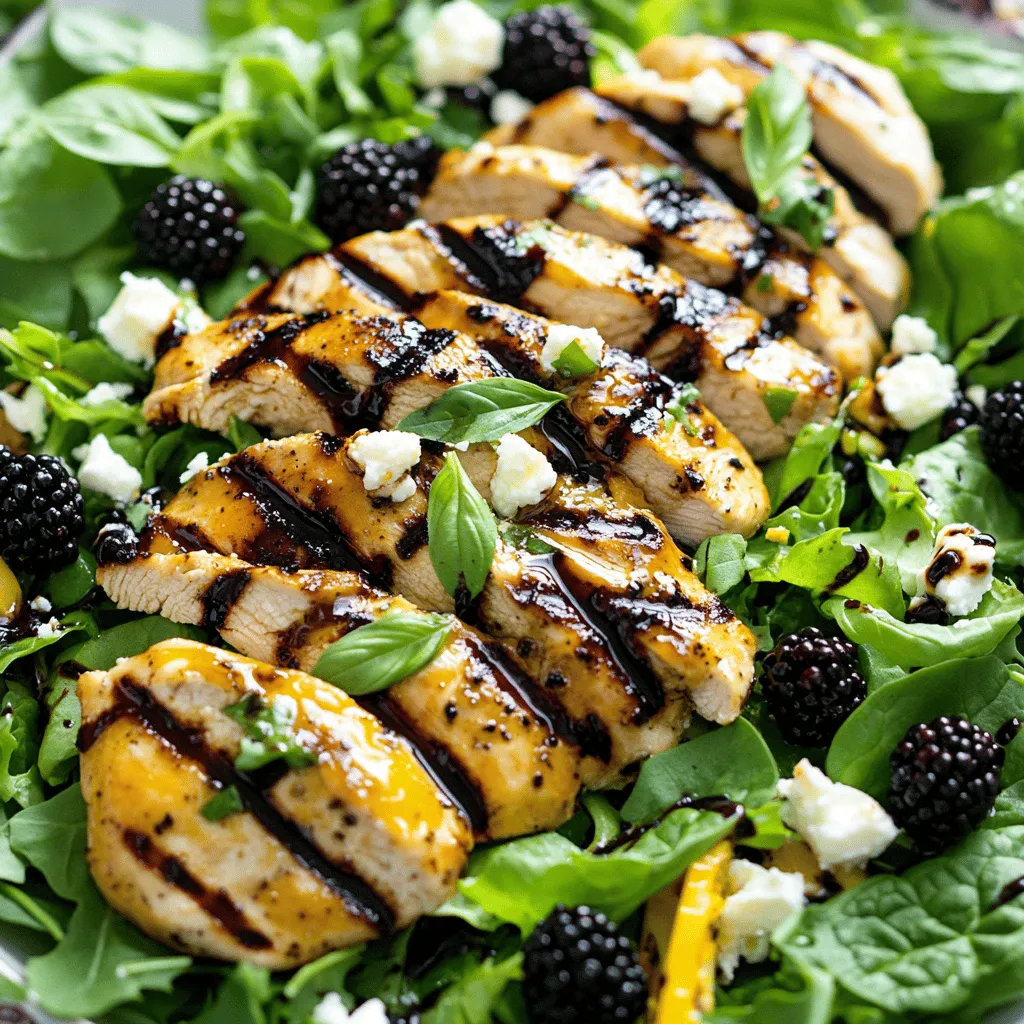 Blackberry Basil Grilled Chicken Salad Fresh Delight
