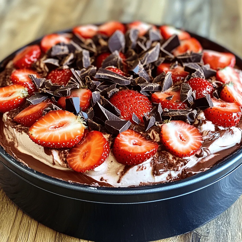 Frozen Chocolate Strawberry Cake Delightful Dessert Recipe