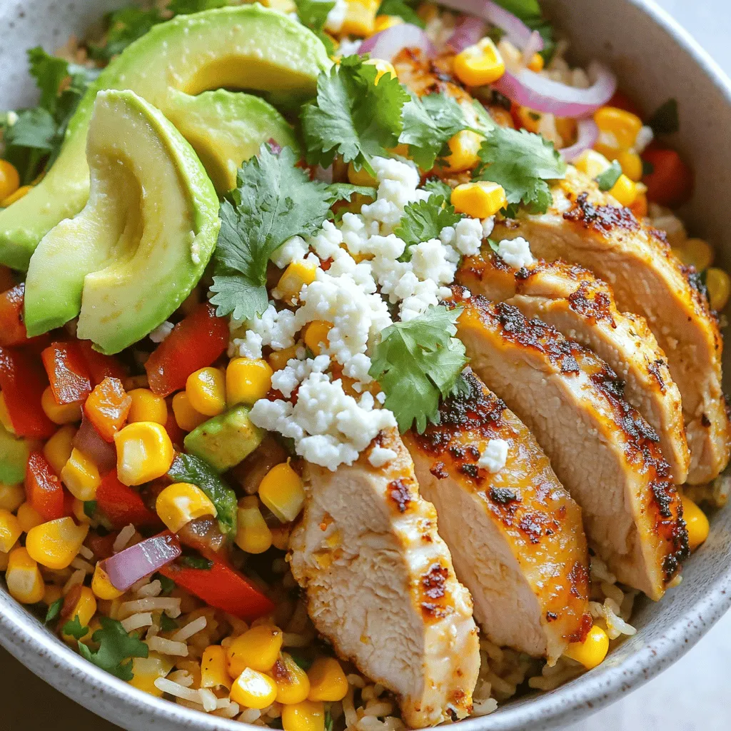 Savory Street Corn Chicken Rice Bowl Delight