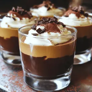 To make the velvety coffee mousse, gather these items: - 1 cup strong brewed coffee, cooled - 4 ounces semi-sweet chocolate, chopped - 3 tablespoons granulated sugar - 1 teaspoon vanilla extract - 1 ½ cups heavy whipping cream - 3 large egg whites - Pinch of salt - Cocoa powder or chocolate shavings for garnish You can swap some ingredients if needed: - Use dark chocolate for a richer taste. - If you are dairy-free, try coconut cream instead of heavy cream. - For a vegan option, replace eggs with aquafaba (chickpea water). - If you have a nut allergy, ensure your chocolate is nut-free. Quality makes a big difference in taste: - Choose freshly brewed coffee for a bold flavor. - Use high-quality chocolate for a smooth texture. - Look for heavy cream with a high fat content for the best results. - Ensure your eggs are fresh for the lightest mousse. In this velvety coffee mousse recipe, the right ingredients shine through. For more details, check the full recipe. To make Velvety Coffee Mousse, follow these steps closely. First, brew 1 cup of strong coffee and let it cool. This coffee adds great flavor. Next, melt 4 ounces of semi-sweet chocolate in a small pan over low heat. Stir it until smooth. Remove it from heat. Mix in the cooled coffee, 3 tablespoons of sugar, and 1 teaspoon of vanilla extract. Set this chocolate mixture aside to cool a bit. Now, take a large mixing bowl. Whip 1 ½ cups of heavy cream with an electric mixer until soft peaks form. Be careful not to overwhip; we want it light. In another bowl, beat 3 egg whites with a pinch of salt until soft peaks form. Gradually add the sugar while beating. Keep going until you see stiff peaks. Gently fold the chocolate-coffee mixture into the whipped cream. Do this until blended well. Next, fold in the egg whites in three parts. This keeps your mousse airy and fluffy. Finally, spoon the mousse into cups or bowls. Cover and refrigerate it for at least 2 hours to set. The total time for this recipe is about 2 hours and 15 minutes. The prep time is just 15 minutes! Timing is key when whipping cream and egg whites. Always whip the cream until soft peaks form, and watch the egg whites closely. Soft peaks mean it's ready for the next step. Stiff peaks in the egg whites ensure the mousse will be light. Also, folding is crucial. Use a spatula and gently combine the mixtures. You don't want to lose that air you just whipped in. This keeps your mousse light and fluffy. When your mousse is ready, it’s time to make it look great. Spoon the mousse into clear cups or bowls. This helps show off its rich, creamy layers. Before serving, dust the top with cocoa powder or add chocolate shavings. These small touches make it more appealing. You can also add fresh berries or mint leaves for color. Enjoy your beautiful, velvety coffee mousse! To get that perfect smooth and creamy texture, start with cooled coffee. Hot coffee can melt your chocolate too fast. When melting chocolate, use low heat. Stir it often to keep it from burning. After mixing the chocolate and coffee, let it cool down. This prevents the whipped cream from melting. When you whip the cream, stop just as soft peaks form. If you whip too long, it can turn grainy. One common mistake is overwhipping the cream. This makes it hard and less smooth. Another mistake is rushing the folding process. Always fold gently to keep air in your mousse. If you mix too hard, it will lose that light texture. Lastly, don’t skip chilling the mousse. If you serve it too soon, it won't hold its shape. For this mousse, use a good electric mixer. It helps whip the cream and egg whites quickly. A heatproof bowl is key for melting chocolate. Choose a bowl that sits well over a saucepan. Use a spatula for folding the mixtures together. This tool helps keep the mousse light. Lastly, get some nice serving cups or bowls for a pretty presentation. You’ll want your mousse to shine when it’s served. For the full recipe, check out the Velvety Coffee Mousse section above. {{image_2}} You can easily change the taste of your velvety coffee mousse. Try adding spices like cinnamon or nutmeg. A pinch of these spices can add warmth and depth. You can also swap semi-sweet chocolate for dark or white chocolate. Each type brings a new twist to the dessert. If you love coffee, consider adding espresso powder for a stronger flavor. This small change can make your mousse even more delightful. If you want a vegan version of this mousse, use coconut cream instead of heavy cream. It whips up nicely and adds a light coconut flavor. For sweetness, use maple syrup or agave nectar instead of granulated sugar. Egg whites can be replaced with aquafaba, the liquid from canned chickpeas. This makes your mousse light and airy without any eggs. You can also make a sugar-free version using a sugar substitute like stevia or erythritol. Serving ideas for your mousse can be fun and creative. You can layer the mousse with whipped cream and crushed cookies in a glass. This makes a beautiful dessert for any gathering. Consider serving it with fresh berries like raspberries or strawberries. Their tartness balances the sweetness of the mousse. For a fancy touch, use a chocolate cup to hold the mousse. This adds a delightful crunch with every bite. For the full recipe, check out the complete details I provided earlier. To keep your Velvety Coffee Mousse fresh, store it in an airtight container. This helps keep out air and moisture. You can also cover individual servings with plastic wrap. Make sure it touches the mousse to prevent drying. When stored properly, your mousse will last about 3 to 4 days in the fridge. After that, the texture may change. It might not taste as good. Always check for any signs of spoilage before enjoying leftovers. You can freeze Velvety Coffee Mousse for up to a month. Use a freezer-safe container and leave some space at the top. The mousse may change in texture but will still taste great. To serve, thaw it overnight in the fridge. Enjoy the deliciousness again! For the full recipe, check out the section above. Mousse is light and airy. It uses whipped cream and egg whites. Pudding is thick and creamy. It uses cornstarch or eggs for a smooth texture. Mousse feels fancy, while pudding is comforting and simple. Both are delicious but serve different moods. Yes, you can use instant coffee. Just mix it with hot water to dissolve it. Use a strong blend for a bold flavor. Instant coffee may not have the same depth as brewed coffee. However, it can still give you a tasty mousse. The mousse is set when it feels firm to the touch. It should hold its shape when you scoop it out. If it wobbles too much, give it more time in the fridge. The cold helps it firm up nicely. You can serve velvety coffee mousse with many treats. Fresh whipped cream is a classic choice. Chocolate shavings add a nice touch. You can also pair it with biscotti or cookies. A scoop of vanilla ice cream makes it extra special. For a fun twist, add a sprinkle of sea salt on top! This article covered key points for making velvety coffee mousse. We discussed the best ingredients and how to ensure quality. I shared step-by-step instructions and tips for a perfect texture. We explored tasty variations and smart storage practices. Finally, I answered common questions to help you succeed. Enjoy creating your mousse, and remember, practice makes perfect. You can impress friends and family with your skills. So, dive in and have some fun in the kitchen!