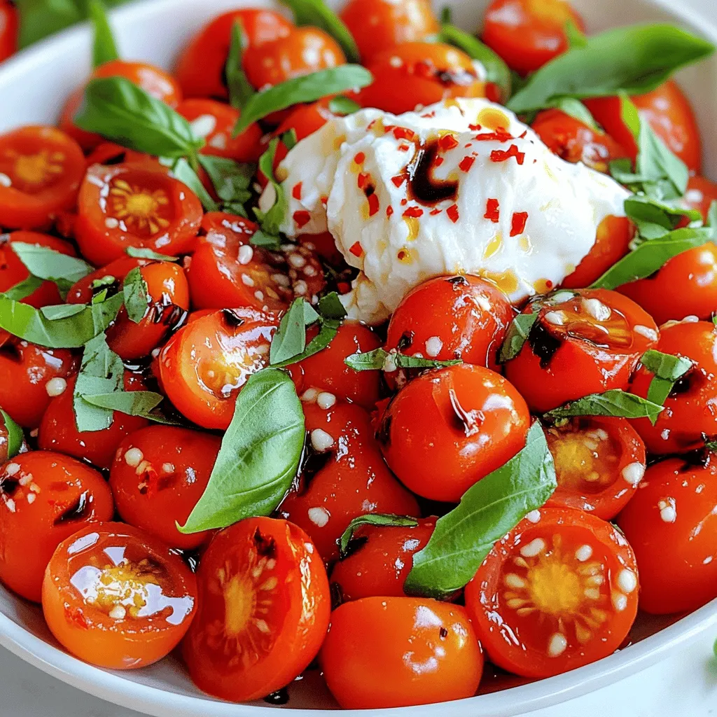 Marinated Tomato and Burrata Salad Delightful Dish