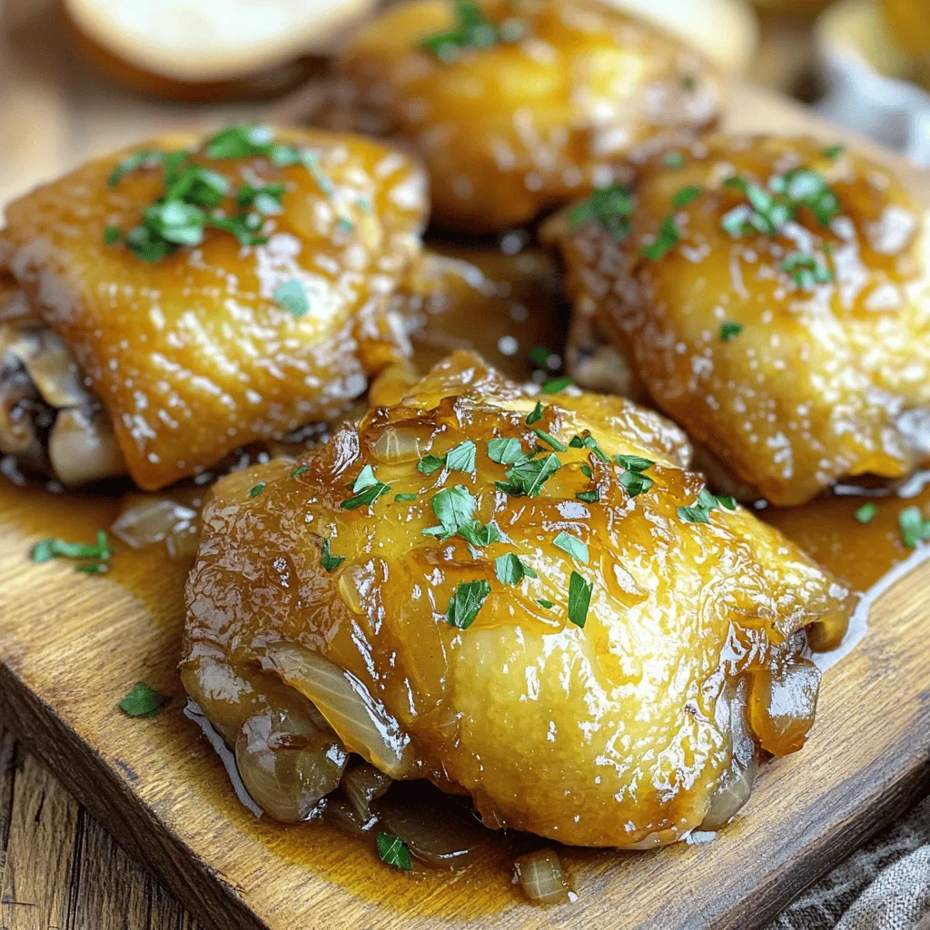 Cider Braised Chicken with Caramelized Onions Delight