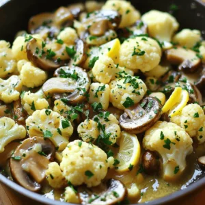 Cooking great meals starts with fresh, quality ingredients. Here’s what you need for the Savory Garlic Cauliflower and Mushroom Skillet: - 1 medium cauliflower, cut into florets - 8 oz (225g) mushrooms, sliced (cremini or button) - 4 cloves garlic, minced - 2 tablespoons olive oil - 1 tablespoon unsalted butter - 1 teaspoon dried thyme - 1/2 teaspoon smoked paprika - Salt and pepper to taste - 2 tablespoons fresh parsley, chopped - Zest of 1 lemon Each ingredient plays a key role. The cauliflower brings a nice crunch. Mushrooms add a savory depth. Garlic gives a punch of flavor, while thyme and paprika bring warmth. Olive oil and butter create a rich base. Lemon zest adds brightness and freshness. Finally, parsley finishes the dish with color and taste. When you gather these ingredients, focus on freshness. It makes a big difference in flavor. For the best results, choose vibrant cauliflower and firm mushrooms. This dish shines with simple, high-quality components. For the full recipe, follow the detailed instructions for cooking. Enjoy crafting this tasty meal! - Rinse and cut the cauliflower into florets. - Clean and slice the mushrooms evenly. First, wash the cauliflower well under cold water. This step removes dirt and keeps it fresh. After rinsing, chop it into small florets. Aim for uniform pieces so they cook evenly. Next, grab your mushrooms. Choose cremini or button mushrooms for the best flavor. Wipe them with a damp cloth to clean. Then, slice them evenly. Even slices help them cook at the same rate. - Heat the skillet with oil and butter. - Sauté cauliflower and mushrooms in succession. Heat a large skillet over medium heat. Add two tablespoons of olive oil and one tablespoon of unsalted butter. Wait for the butter to melt and bubble. This mix gives a rich flavor to the dish. Once the skillet is hot, add the cauliflower florets. Sauté them for about 5 to 7 minutes. Stir occasionally to avoid sticking. You want them to get a nice golden color. After the cauliflower softens, it’s time for the mushrooms. Add them to the skillet and cook for another 5 minutes. They will release moisture and become tender. - Incorporate garlic and seasonings. - Finish with lemon zest and fresh parsley. Now, it’s time to add the magic. Toss in four cloves of minced garlic, one teaspoon of dried thyme, and half a teaspoon of smoked paprika. Season with salt and pepper to taste. Sauté for 2 to 3 minutes. Make sure not to burn the garlic; it can turn bitter. Once the garlic is fragrant, remove the skillet from heat. Add the zest of one lemon and two tablespoons of chopped fresh parsley. This adds brightness and freshness to the dish. For the full recipe, check out the complete details. Enjoy your savory garlic cauliflower and mushroom skillet! To achieve the perfect sauté, use a large skillet. Heat the olive oil and butter well before adding the vegetables. This helps them cook evenly. Stir the cauliflower frequently so it browns nicely. Cook it for about 5 to 7 minutes until it gets tender. Do not burn the garlic. Add it after the cauliflower and mushrooms have cooked a bit. Garlic cooks fast and can turn bitter if overcooked. Sauté it for just 2 to 3 minutes until you smell its great aroma. You can add spices to boost the taste. Try adding a pinch of red pepper flakes for heat. A dash of cumin can give it a warm flavor. Experiment until you find your favorite mix. Using fresh herbs enhances the dish's flavor. Chopped basil or thyme can brighten the taste. Fresh parsley adds color and freshness. Always add herbs near the end of cooking for the best flavor. This dish pairs well with rice or quinoa. A side salad can add a nice crunch. You can also serve it with crusty bread to soak up the flavors. For plating, use a large, shallow dish. This helps show off the colorful veggies. Sprinkle extra parsley on top for a great look. Zest some lemon over the top for a bright finish. Try the Full Recipe for a delightful cooking experience! {{image_2}} You can easily switch up the mushrooms in this dish. Try using shiitake, portobello, or oyster mushrooms. Each type adds its own flavor and texture. For a fun twist, mix different mushrooms together. You can also add seasonal veggies. Think about bell peppers in summer or kale in winter. These changes keep the dish fresh and exciting. To make this recipe vegan, swap the butter for more olive oil. This keeps it rich and tasty without any animal products. You can also make it gluten-free by ensuring your mushrooms and seasonings are certified gluten-free. This way, everyone can enjoy this delicious meal without worry. Herbs and spices can take this skillet to new heights. Try adding basil, rosemary, or even a pinch of red pepper flakes for heat. If you want to add protein, consider chicken, shrimp, or tofu. Simply cook them in the skillet before the vegetables. This adds a hearty element and makes the dish even more filling. For the Full Recipe, check out the detailed steps to make your own Savory Garlic Cauliflower and Mushroom Skillet. To keep your savory garlic cauliflower and mushroom skillet fresh, store leftovers right away. Place the dish in an airtight container. This helps to keep moisture in and air out. Refrigerate within two hours of cooking. Proper cooling is key to safety. Use a shallow container to cool quicker. This method helps maintain the flavor and texture. When you are ready to enjoy your leftovers, you can reheat them in two ways. The skillet method works best for even heating. Heat a splash of olive oil in the skillet. Add the cauliflower and mushrooms. Stir them often until warm. This keeps them from drying out. If you are short on time, use the microwave. Place the dish in a microwave-safe bowl. Heat it in short bursts, stirring in between. This will help heat evenly. Keep an eye on the time to avoid overcooking. Freezing your garlic cauliflower and mushroom skillet is easy. First, let the dish cool completely. Spoon the mixture into a freezer-safe container. Leave some space at the top for expansion. Seal tightly to prevent freezer burn. This dish can last in the freezer for up to three months. When you want to eat it, thaw in the fridge overnight. This method keeps the texture better. Reheat as mentioned before for best results. Enjoy this tasty dish even later! For the complete recipe, check out the Full Recipe section. Cooking cauliflower in the skillet takes about 10 to 12 minutes. First, sauté the florets for 5 to 7 minutes until they start to brown. Next, add the mushrooms and cook for another 5 minutes until tender. Yes, you can use frozen cauliflower. However, it’s best to thaw it first. Squeeze out any excess water before adding it to the skillet. This helps keep the dish from becoming too watery. You can use any cooking oil you like. Some good options are avocado oil or canola oil. Both provide a nice flavor and work well with the ingredients in this dish. To prepare this dish ahead of time, cook it as directed. Let it cool completely and store it in an airtight container. You can refrigerate it for up to three days. Just reheat it in the skillet before serving. For the full recipe, click here. This blog post covered a tasty cauliflower and mushroom dish. We discussed ingredients, cooking steps, and flavor tips. You learned how to customize the recipe for your tastes. I shared storage advice and answered key questions for your kitchen needs. Experimenting with this dish can spark your creativity. Enjoy the process and make it yours! Cooking is fun, and good food brings joy to every meal.