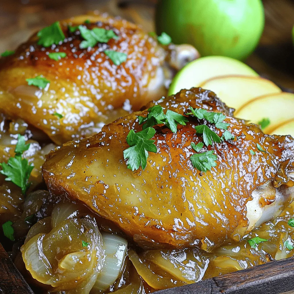 Cider Braised Chicken with Caramelized Onions Delight
