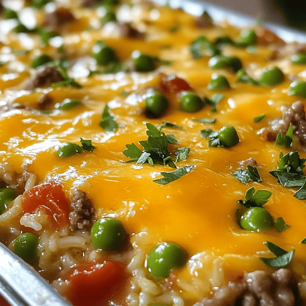 Ground Beef & Rice Casserole Easy and Flavorful Meal