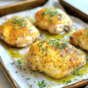 - 4 boneless, skinless chicken breasts - 2 tablespoons olive oil - 1 teaspoon garlic powder - 1 teaspoon onion powder - 1 teaspoon smoked paprika - 1 teaspoon dried oregano - 1 teaspoon dried thyme - 1 teaspoon salt - 1/2 teaspoon black pepper - Juice of 1 lemon - Fresh parsley, chopped (for garnish) Using boneless, skinless chicken breasts is key. They cook evenly and stay juicy. Their lack of skin means less fat, letting the seasonings shine through. This choice ensures a healthy meal too. - Garlic powder: Adds rich flavor without the hassle of fresh garlic. - Onion powder: Gives a sweet, savory taste that pairs well with chicken. - Smoked paprika: Brings a subtle smokiness to the dish. - Dried oregano and thyme: Offer earthy, aromatic notes that enhance the chicken. - Salt and black pepper: Essential for balancing flavors and adding depth. If you don’t have garlic powder, you can use fresh garlic. For onion powder, try finely chopped onions. You can swap smoked paprika for regular paprika if needed. These ingredients work together to create a tasty, juicy chicken dish. Each adds its own unique flavor, making your meal special. For the full recipe, check out Juicy Herb-Infused Oven Baked Chicken Breast. Start by prepping the chicken breasts. Use four boneless, skinless chicken breasts for best results. Pat them dry with paper towels. This step is key. Drying the chicken helps the seasonings stick better. Next, mix your seasonings in a bowl. Combine garlic powder, onion powder, smoked paprika, oregano, thyme, salt, and black pepper. This blend will make the chicken tasty and fragrant. Preheat your oven to 400°F (200°C). This temperature ensures even cooking. Arrange the seasoned chicken on a baking sheet lined with parchment paper. Bake the chicken for 25-30 minutes. To check doneness, use a meat thermometer. The internal temperature should reach 165°F (75°C). The chicken should not be pink in the center. Resting the chicken is very important. Let it sit for five minutes after baking. This helps the juices stay inside the meat. If you cut it too soon, the juices will run out. For serving, slice the chicken into pieces and garnish with fresh parsley. This adds a nice pop of color and freshness. You can serve it with your favorite sides for a complete meal. For the full recipe, check the previous section. To keep chicken breasts juicy, you need to use key techniques. First, marinate the chicken. This helps the meat soak up flavors and moisture. A good marinade includes oil, acid, and spices. For my juicy oven baked chicken breast, I use lemon juice and olive oil. They not only add flavor but also help keep the chicken moist. Another trick is to let the chicken rest after cooking. This step lets the juices settle back into the meat. If you cut into it right away, the juices run out. You want them to stay inside for a tender bite. One of the biggest mistakes is overcooking the chicken. Dry chicken is not tasty. Use a meat thermometer to check doneness. The safe temperature for chicken is 165°F (75°C). Not seasoning properly is another mistake. Chicken can taste bland without enough seasoning. Don’t skip the spices in the recipe. Use enough salt and herbs to enhance the flavor. My recipe has a mix of garlic powder, onion powder, and smoked paprika. They give the chicken a great taste. For a full recipe, check the Juicy Herb-Infused Oven Baked Chicken Breast. {{image_2}} You can change the flavor of your chicken easily. Here are some ideas: - Lemon Herb Marinade: Mix lemon juice, olive oil, garlic, and fresh herbs. - Teriyaki Marinade: Use soy sauce, honey, ginger, and garlic for a sweet twist. - Spicy Chipotle Rub: Blend chipotle powder, cumin, and brown sugar for heat. To adjust the recipe for your taste, try different spices or herbs. If you love heat, add cayenne pepper. If you prefer mild flavors, skip the paprika. Experimenting helps you find your favorite combination. You can cook chicken breasts in several ways. Baking gives a juicy result, while grilling adds a smoky flavor. Here’s how they compare: - Grilling: It takes less time and makes nice grill marks. Cook for about 6-8 minutes per side. - Baking: This method is easy and ensures even cooking. It takes about 25-30 minutes at 400°F. You can also use a slow cooker or an Instant Pot. Slow cooking makes chicken very tender but takes longer, around 4-6 hours. The Instant Pot cooks chicken fast, usually in about 10-12 minutes. Choose the method that fits your schedule! After cooking, let the chicken cool down. This keeps it juicy. Place it on a plate for about 10-15 minutes. This allows steam to escape. After cooling, store it in a container. Glass or plastic containers work well. Make sure they have a tight seal. This keeps the chicken fresh and prevents odors. When reheating, avoid dry chicken. Use your oven or a skillet. For the oven, set it to 350°F (175°C). Bake the chicken for about 10-15 minutes. If using a skillet, add a splash of water. Cover it with a lid. This keeps the moisture in. Leftovers can last in the fridge for about 3-4 days. Always check for any off smell or color before eating. Enjoy your juicy oven baked chicken breast! For the full recipe, check back in earlier sections. You can check chicken doneness in a few ways. First, use a meat thermometer. The safe temperature is 165°F (75°C). If you don’t have a thermometer, look for clear juices. If the juices run clear, the chicken is likely done. Also, cut into the thickest part of the breast. If it is no longer pink, it is ready to eat. Yes, you can freeze oven-baked chicken breasts! Here’s how: 1. Cool the chicken: Let it cool to room temperature. 2. Wrap tightly: Use plastic wrap or aluminum foil to wrap each piece. 3. Use bags: Place wrapped chicken into freezer bags. Squeeze out as much air as you can. 4. Label: Write the date on each bag. This helps you know how long it has been in the freezer. To thaw, move chicken to the fridge overnight or use the microwave. You can also cook it straight from frozen, but it will take longer. There are many ways to boost flavor in your chicken. Here are some ideas: - Marinate: Use yogurt, citrus juice, or vinegar. These help tenderize and add flavor. - Herbs: Fresh herbs like rosemary, basil, or cilantro can make a big difference. - Spice Mixes: Try different spice blends like Cajun, Italian, or curry. - Add Garlic: Use fresh minced garlic for a stronger flavor. Don’t be shy to experiment with flavors. Each change can give the chicken a new twist! For the full recipe, check out Juicy Herb-Infused Oven Baked Chicken Breast. Oven-baked chicken breasts can be juicy and tasty. You now know the key ingredients, seasonings, and their substitutes. Following the step-by-step process will ensure your chicken comes out perfect each time. Remember to rest the meat and try different flavors or methods for variety. Avoid common mistakes like overcooking and remember the best storage tips. With these skills, you can enjoy many flavorful meals that stay tasty for days. Enjoy your cooking journey and impress your friends and family!