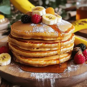 Cinnamon brown sugar pancakes are a delightful treat. They are fluffy and easy to make. You will love the warm spices and sweet flavor. This recipe uses simple ingredients that you may already have. - Flour Use 1 cup of all-purpose flour. This gives the pancakes structure. - Brown Sugar Add 2 tablespoons of brown sugar. This adds sweetness and a hint of caramel flavor. - Baking Powder and Baking Soda Use 1 teaspoon of baking powder and 1/2 teaspoon of baking soda. These help the pancakes rise and become fluffy. - Ground Cinnamon Add 1/2 teaspoon of ground cinnamon. This gives the pancakes their warm and cozy taste. - Salt A small pinch of salt (1/4 teaspoon) enhances all the flavors. - Buttermilk (or substitute) Use 1 cup of buttermilk for a rich taste. If you don’t have buttermilk, mix regular milk with a splash of vinegar. - Large Egg One large egg adds moisture and helps bind the batter. - Melted Butter Use 2 tablespoons of melted butter for flavor. You will need more butter for cooking too. - Vanilla Extract Add 1 teaspoon of vanilla extract. This adds depth to the flavor. - Optional Add-ins You can mix in chopped nuts or chocolate chips for fun flavor twists. Start by gathering your dry ingredients. You need: - 1 cup all-purpose flour - 2 tablespoons brown sugar - 1 teaspoon baking powder - 1/2 teaspoon baking soda - 1/2 teaspoon ground cinnamon - 1/4 teaspoon salt In a large bowl, whisk together these ingredients. Make sure they mix well. This step is key for even flavor in your pancakes. Now, let’s prepare the wet ingredients. In another bowl, combine: - 1 cup buttermilk (or milk with a splash of vinegar) - 1 large egg - 2 tablespoons melted butter - 1 teaspoon vanilla extract Whisk these together until fully mixed. This helps create a smooth batter once we combine everything. Next, pour the wet mixture into the dry ingredients. Use a spatula to mix gently. It’s okay if the batter has a few lumps. Overmixing can make the pancakes tough. If you want, you can fold in some chopped nuts or chocolate chips for extra flavor. Heat a non-stick skillet or griddle over medium heat. Add a little butter to grease the surface. For each pancake, pour 1/4 cup of batter onto the skillet. Cook until bubbles form on top and the edges look set, about 2-3 minutes. Then, flip the pancakes. Cook for another 1-2 minutes until they turn golden brown. Stack your pancakes on a plate. Drizzle with maple syrup and sprinkle with powdered sugar and a bit more cinnamon. For a pop of color, add fresh fruit like sliced bananas or berries. Enjoy your fluffy cinnamon brown sugar pancakes! For the full recipe, refer back to the earlier section. To make your pancakes fluffy, use fresh baking powder. This helps them rise well. Mix dry and wet ingredients gently. Overmixing makes the pancakes dense. Let the batter rest for a few minutes. This gives time for the baking powder to activate. You can also separate the egg and whip the white. Fold it in at the end for an extra lift. Avoid using too much flour. Measuring it correctly is key. Scooping directly from the bag packs it down. You want a light, airy batter. Don't skip the buttermilk or its substitute. It adds flavor and helps with texture. Lastly, don't flip the pancakes too soon. Wait for bubbles to form on the surface. This ensures even cooking. A non-stick skillet works best for cooking pancakes. It prevents sticking and ensures even heat. A flat spatula helps flip them easily. A ladle or measuring cup makes pouring the batter simple. If you have a griddle, that’s great too! It can cook multiple pancakes at once. For the perfect pancake, keep your heat at medium. This avoids burning while allowing them to cook through. For the full recipe, check out the Cinnamon Brown Sugar Pancakes section! {{image_2}} You can change the taste of your pancakes with seasonal ingredients. Try adding pumpkin puree in the fall. It gives a warm, cozy feel. In summer, fresh berries like blueberries or strawberries add a fruity twist. These fruits can also make your pancakes more colorful and fun. You can mix in grated apples in winter for a sweet crunch. These added ingredients can bring new life to your pancakes. You can easily make these pancakes vegan. Swap the egg with a mashed banana or flaxseed meal mixed with water. For milk, use almond, soy, or oat milk. To make them gluten-free, use a good gluten-free flour blend. This way, everyone can enjoy delicious pancakes. Just ensure the baking powder is gluten-free as well. Adding chocolate chips or nuts makes pancakes even yummier. Chocolate chips give a sweet burst in every bite. You can use dark, milk, or even white chocolate, depending on your taste. Chopped walnuts or pecans add a nice crunch and nutty flavor. Mix these add-ins into the batter before cooking. This is your chance to get creative. You can try different combos to find your favorite flavor. For the full recipe, check out the details above. To store leftover pancakes, let them cool first. Stack the pancakes with a piece of wax paper between each one. This keeps them from sticking together. Place the stack in an airtight container. You can also use plastic wrap. Store them in the fridge for up to three days. To reheat pancakes, use a microwave or a skillet. For the microwave, place a pancake on a plate. Heat it for about 20-30 seconds. Check if it's warm enough; if not, heat a bit longer. For a skillet, add a little butter over low heat. Warm the pancake for about one minute on each side. This makes them nice and soft again. To freeze pancakes, make sure they are fully cool. Stack them with wax paper in between, just like for the fridge. Place the stack in a freezer-safe bag or container. Seal tightly to prevent freezer burn. You can freeze them for up to three months. When you’re ready to eat, just reheat them as usual. This way, you can enjoy your cinnamon brown sugar pancakes any time! For the full recipe, check out the earlier section. To make pancakes fluffier, use fresh baking powder. Always sift dry ingredients. This helps mix air into the batter. Also, don’t overmix your batter. A few lumps are fine. Let the batter rest for a few minutes before cooking. This lets the baking powder work better. Yes, you can substitute buttermilk. Mix regular milk with a splash of vinegar or lemon juice. Let it sit for five minutes before using. This mimics buttermilk's tangy flavor. You can also use yogurt mixed with water for a similar result. Pancakes will last about three to four days in the fridge. Store them in an airtight container. Place parchment paper between layers to prevent sticking. If you want them to last longer, consider freezing them instead. Many toppings suit cinnamon brown sugar pancakes. Try maple syrup for sweetness. Fresh fruits like bananas or berries add color and flavor. You can also sprinkle nuts for crunch. Whipped cream or yogurt makes a lovely addition too. To prevent pancakes from sticking, use a non-stick skillet. Heat it well before pouring batter. Always add a little butter or oil. Wipe the pan with a paper towel to spread it evenly. This ensures a nice, golden brown pancake without sticking. This blog post covered everything you need for making perfect pancakes. We discussed the key ingredients, like flour and brown sugar, and shared a step-by-step guide to cooking. You learned tips for fluffy pancakes and ways to customize your recipe with seasonal ingredients. In the end, pancakes are fun and easy to make. Don't hesitate to experiment with flavors or serve them your way. Enjoy your cooking journey!