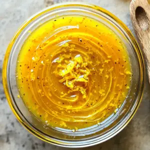 - 1/4 cup fresh orange juice - 2 tablespoons apple cider vinegar - 1 tablespoon Dijon mustard Fresh ingredients make a big difference. I love using orange juice for a sweet and tangy base. The apple cider vinegar adds a nice bite that balances well with the orange juice. Dijon mustard gives the dressing a bit of spice and depth. - 1/4 cup extra virgin olive oil - 1 tablespoon honey or maple syrup Next, let’s talk about oil and sweetener. Extra virgin olive oil adds richness and smoothness. It blends well with the tangy flavors. Honey or maple syrup adds a touch of sweetness. If you want a vegan option, go for maple syrup. - Salt and black pepper to taste - Zest of 1 lemon Seasoning is key to any vinaigrette. I always add salt and black pepper to enhance the flavors. Adding lemon zest brightens the dressing and gives it a fresh taste. This simple step makes your vinaigrette pop! For the full recipe, follow the link to Zesty Citrus Vinaigrette Dressing. Start by picking a medium-sized mixing bowl. Pour in the fresh orange juice. Next, add the apple cider vinegar. Then, spoon in the Dijon mustard. Use a whisk to blend them well. This mix serves as the base of our vinaigrette. The flavors will come alive with this combination. Next, it’s time to add the olive oil. Slowly drizzle the oil into the bowl. Keep whisking as you pour in the oil. This step is key to making the dressing smooth. You want it to blend nicely, creating a creamy texture. If you stop whisking, the oil will separate from the other ingredients. Now, stir in the honey or maple syrup. This adds a touch of sweetness. Whisk again until everything is well mixed. Then, add the lemon zest for a burst of flavor. Finally, season with salt and black pepper to taste. Taste the vinaigrette and adjust if needed. Let it sit for about 10 minutes to let the flavors meld together. For the full recipe, check out [Full Recipe]. To make a great vinaigrette, you need to emulsify it. This means mixing oil and vinegar together so they don't separate. Here are some tips to get it right: - Start with a base: Mix your vinegar and mustard first. This gives the oil something to grab onto. - Add oil slowly: Drizzle in the olive oil slowly while whisking. This helps the oil blend well. - Whisk hard: Use a whisk or a jar with a lid. Shake it well to combine the ingredients. Balancing sweetness and acidity is key to a good vinaigrette. Here’s how to do it: - Taste as you go: After mixing, taste the vinaigrette. If it’s too sour, add a bit more honey. If it’s too sweet, add more vinegar. - Use fresh ingredients: Fresh juice and herbs can brighten the flavor. They make the dressing taste better and fresher. - Experiment: Try using different vinegars or juices to find your perfect mix. A vinaigrette works well with many dishes. Here are some ideas for pairing: - Fresh salads: Drizzle it over mixed greens, spinach, or kale salads. - Grilled veggies: Toss it on grilled vegetables for added flavor. - Cold grains: Use it in quinoa or pasta salads for a zesty kick. For a simple and tasty recipe, check out the Full Recipe for Zesty Citrus Vinaigrette Dressing! {{image_2}} You can easily boost your vinaigrette's taste by adding herbs and spices. Fresh herbs like basil, parsley, or dill create a bright flavor. Dried herbs, such as oregano or thyme, work well too. A pinch of red pepper flakes adds a nice kick. You can also try garlic or shallots for depth. Seasoning with a bit of mustard gives it a nice tang. All these additions help you customize the vinaigrette to your taste. Changing the acid in your vinaigrette can change its whole vibe. Instead of apple cider vinegar, try balsamic vinegar for a sweeter taste. White wine vinegar offers a light flavor. If you love citrus, lemon or lime juice gives a fresh zing. Each acid adds its unique twist, making each vinaigrette special. You can mix and match to find your favorite combo. If you want a vegan option, swap honey for maple syrup. Maple syrup offers a sweet flavor that works well in vinaigrettes. You can also use agave nectar for another sweet option. Both choices keep the dressing plant-based while still tasting great. This simple switch makes your vinaigrette suitable for everyone. You can enjoy the same great taste while being kind to all diets. For the full recipe, check out the Zesty Citrus Vinaigrette Dressing! To keep your vinaigrette fresh, store it in a clean glass jar. A jar with a tight lid works best. Make sure to let the vinaigrette cool if you made it warm. Always shake the jar before using. This helps mix the ingredients well. Your homemade vinaigrette can last up to two weeks in the fridge. After that, the taste may change. Look for signs like separation or odd smells. If it looks or smells off, it’s best to toss it. Don’t waste any leftover vinaigrette! You can use it in many ways. Drizzle it over grilled veggies or use it as a marinade for chicken. You can even mix it into cooked grains like quinoa or rice for extra flavor. Get creative and enjoy those delicious flavors! For a full recipe, check out the Zesty Citrus Vinaigrette Dressing. Homemade vinaigrette can last up to two weeks in the fridge. To keep it fresh, store it in a sealed jar or bottle. Always shake or stir before using, as it may separate over time. If you notice any strange smells or changes in color, it’s best to toss it out. Yes, you can use various vinegars for this recipe. Some great options are balsamic, red wine, or white wine vinegar. Each type of vinegar adds a unique flavor. Try mixing and matching to find your perfect taste. Just remember to balance the acidity with your other ingredients. Absolutely! This vinaigrette is perfect for meal prep. Make a batch and store it in the fridge for quick meals. You can use it on salads, grains, or even as a marinade. Just remember to shake it well before each use. You’ll have delicious dressing ready anytime! For the complete recipe, check the full recipe section. This vinaigrette recipe is easy and fun to make. We mix fresh orange juice, vinegar, and mustard for a bright base. Adding olive oil gives it a creamy texture, while honey and lemon zest boost the flavor. Don't forget your herbs for extra taste! Store any leftovers properly to keep them fresh. This vinaigrette pairs well with many salads and dishes. With these tips, you can impress your family and friends. Enjoy your homemade dressing!