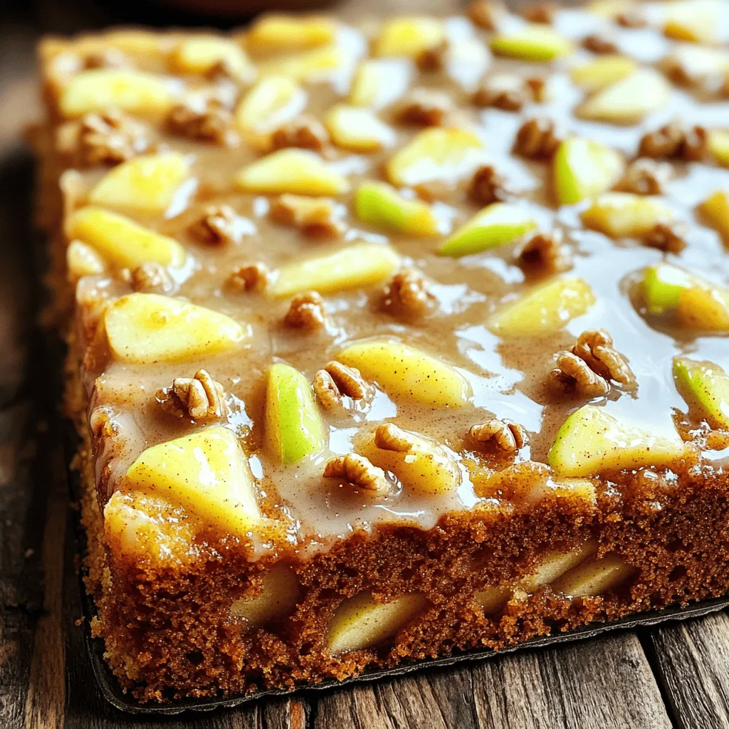 Delicious Apple Cinnamon Sheet Cake Easy Dessert Recipe