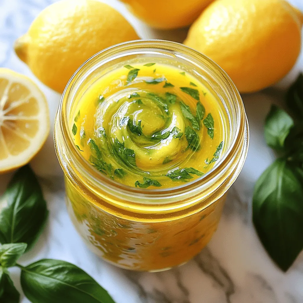 Healthy Lemon Basil Vinaigrette Zesty Flavor Boost