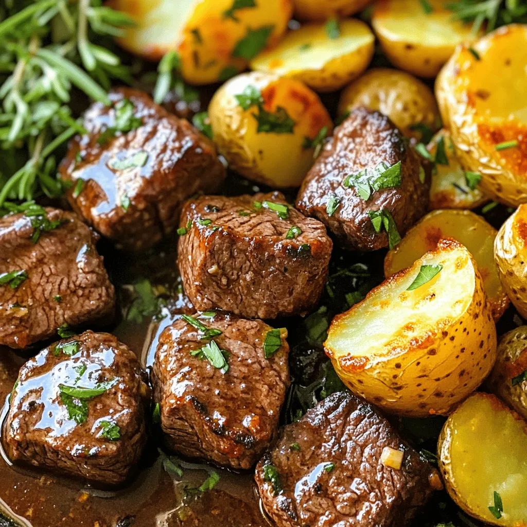 Garlic Butter Beef Bites & Potatoes Savory Delight