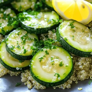 - Zucchini and Essential Ingredients - 2 medium zucchinis, sliced into half-moons - 2 tablespoons olive oil - 3 cloves garlic, minced - Additional Flavor Enhancers - 1 teaspoon Italian seasoning - Salt and pepper, to taste - 1 cup cooked quinoa - Serving Components - 2 tablespoons fresh parsley, chopped - 1 tablespoon lemon juice In this dish, zucchini takes center stage, bringing a light and fresh flavor. I like to use medium zucchinis for the best texture. The olive oil adds a nice richness, while garlic infuses the dish with a warm aroma. Italian seasoning adds herbs, which brighten the flavor. Always season with salt and pepper to enhance the taste. Quinoa adds a wholesome touch, making this meal filling. Fresh parsley and lemon juice finish the dish, giving it a vibrant look and taste. For the full recipe, you'll find all the steps needed to create this delicious sautéed zucchini dish. Enjoy experimenting with these ingredients! Cooking Quinoa Properly To cook quinoa, follow the package instructions. Use two cups of water for every cup of quinoa. Bring the water to a boil, then add the quinoa. Reduce heat and cover. Let it simmer for about 15 minutes. Once done, fluff it with a fork. Set it aside while you prepare the zucchini. Adjusting Heat Settings for Sautéing Heat a large skillet over medium heat. If the skillet is too hot, the zucchini can burn. Too low, and it won’t cook right. You want a steady heat that allows the zucchini to soften without browning too quickly. Achieving the Perfect Zucchini Texture Slice the zucchini into half-moons, about a quarter-inch thick. This size lets them cook evenly. When sautéing, aim for a tender-crisp texture. You want them to be soft but still have a bit of bite. Proper Skillet Techniques Add two tablespoons of olive oil to the skillet. Once hot, carefully add the zucchini slices. Spread them out evenly. Avoid overcrowding the pan. This helps them cook properly and get that nice golden color. Timing for Flavor Development Sauté the zucchini for 4-5 minutes. Stir occasionally to ensure even cooking. When they start to soften, it’s time to add garlic and seasoning. Let the garlic cook for 2-3 minutes until fragrant. This step brings out the best flavors. Ensuring Tender-Crisp Consistency Keep an eye on the zucchini. You want them tender yet crisp. If they cook too long, they turn mushy. Remember, the goal is to enjoy a nice balance of textures. Incorporating Quinoa and Herbs Now it’s time to add the cooked quinoa. Add it to the skillet with zucchini. Mix in the chopped parsley and lemon juice for a fresh kick. Toss everything together gently. Adjusting Seasoning to Taste Season the mixture with salt and pepper. Taste it before serving. You might want to add more seasoning based on your preference. Adjusting flavors makes the dish your own. Best Practices for Mixing Use a spatula to mix the ingredients well. This ensures every bite has zucchini, quinoa, and herbs. Serve warm for the best taste. Enjoy your colorful, healthy dish! For detailed cooking steps, check the Full Recipe. - Cooking Tips for Ideal Zucchini To cook zucchini perfectly, choose fresh, firm ones. Slice them evenly for even cooking. Always aim for a tender yet crisp texture. Avoid overcooking, as this can make them mushy. - Seasoning Suggestions for Enhanced Flavor Simple seasoning can elevate zucchini's taste. I suggest using salt and pepper to start. Italian seasoning adds a nice touch. For a zesty kick, try red pepper flakes or a splash of lemon juice. - Best Utensils for Cooking A large skillet works best for sautéing. Use a wooden spoon to stir gently. A sharp knife helps with slicing the zucchini. This keeps your prep fast and easy. - Creative Ways to Serve Serve sautéed zucchini over a bed of herbed quinoa. This adds color and texture. You can also place them in a shallow bowl for a nice look. - Garnishing Options to Impress Fresh parsley or basil makes great garnishes. A lemon wedge adds brightness. You can sprinkle some grated cheese for extra flair. - Essential Plating Techniques Arrange zucchini slices neatly for a beautiful plate. Use a ring mold for a layered look. Drizzling olive oil or balsamic glaze adds shine and flavor. For more detailed steps, check the Full Recipe. {{image_2}} You can add protein to sautéed zucchini to make it a full meal. Chicken, shrimp, or tofu work great. Simply cook the protein in the skillet before adding the zucchini. This adds flavor and makes your dish more filling. Herbs and spices can change the taste of sautéed zucchini. Try basil, thyme, or dill for a fresh kick. You can also use chili flakes for heat or lemon zest for brightness. Mixing different flavors keeps your dish exciting. Don’t just stop at zucchini! You can add bell peppers, mushrooms, or even carrots. Slice them thinly and sauté them along with the zucchini. This adds color and nutrition to your meal. Sautéed zucchini is naturally gluten-free. Just make sure any added ingredients, like sauces or spices, are also gluten-free. This way, everyone can enjoy your dish without worry. To make your zucchini dish creamy without dairy, use coconut milk or cashew cream. This gives a rich texture and keeps it vegan-friendly. You can add these when you mix in the quinoa for an extra layer of flavor. For a low-carb option, skip the quinoa and serve zucchini with grilled chicken or fish instead. You can also add more non-starchy veggies to keep the meal light yet satisfying. Try these variations to make your sautéed zucchini even more delicious! For the complete recipe, check out the Full Recipe. To keep your sautéed zucchini fresh, store it in an airtight container. Place it in the fridge within two hours of cooking. This helps prevent bacteria from growing. For best taste, eat it within three days. When reheating, use a skillet over medium heat. This keeps the zucchini crisp. You can add a splash of olive oil to help with moisture. Stir it often until it’s warm. If you want to save it longer, consider freezing. Place the zucchini in a freezer-safe bag. Remove as much air as possible. It can last up to three months in the freezer. Zucchini doesn’t last forever. Fresh zucchini can stay good in the fridge for about a week. Check the expiration date if you buy it pre-packaged. Spoilage signs include soft spots or a slimy texture. If you see these, it’s best to toss the zucchini. If your sautéed zucchini shows any strange smells or colors, don’t eat it. To make your zucchini last longer, store it in a cool, dry place. Avoid washing it until you’re ready to use it. This helps keep moisture away, which can cause spoilage. How to make sautéed zucchini? To make sautéed zucchini, start by slicing two medium zucchinis into half-moons. Heat two tablespoons of olive oil in a skillet over medium heat. Add the zucchini and cook for 4-5 minutes until they soften. Then, add three cloves of minced garlic and one teaspoon of Italian seasoning. Cook for another 2-3 minutes until the garlic smells good. Mix in one cup of cooked quinoa, two tablespoons of chopped parsley, and one tablespoon of lemon juice. Season with salt and pepper to taste. What are the best seasonings for zucchini? Zucchini pairs well with many seasonings. I recommend using: - Italian seasoning - Fresh herbs like basil or parsley - Garlic for a strong flavor - Lemon juice for a fresh taste - Salt and pepper to enhance natural flavors Can sautéed zucchini be frozen? Yes, you can freeze sautéed zucchini. However, the texture may change. To freeze, let it cool completely and place it in an airtight container. Use it within three months for the best taste. What to serve with sautéed zucchini? Sautéed zucchini goes well with many dishes. You can serve it with: - Grilled chicken or fish - Pasta for a hearty meal - A fresh salad for a light option - Quinoa, as in the full recipe Is zucchini healthy? Yes, zucchini is very healthy! It is low in calories and high in vitamins. Zucchini provides fiber, which helps digestion. It is also rich in antioxidants, which can support your overall health. How long does it take to cook zucchini on the stove? Cooking zucchini on the stove takes about 6-8 minutes total. The first 4-5 minutes are for softening, and the last 2-3 minutes are for adding garlic and seasoning. You want it tender but still a bit crisp. In summary, we explored the key ingredients and methods for perfect sautéed zucchini. You learned how to cook quinoa, sauté zucchini for ideal texture, and combine flavors well. I shared various tips for seasoning and presenting your dish, plus creative variations and storage advice. Remember, the right techniques make a big difference. Enjoy experimenting with flavors and have fun in the kitchen. Your sautéed zucchini will impress everyone!
