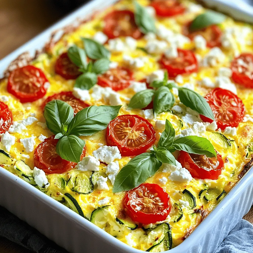 Zucchini Feta Egg Casserole Flavorful and Easy Dish