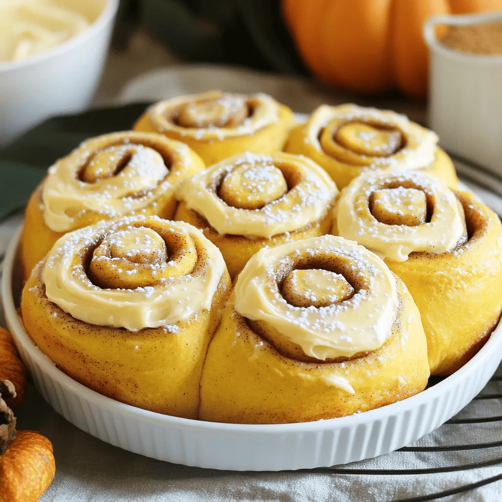 Pumpkin Cream Cheese Cinnamon Rolls Festive and Delicious