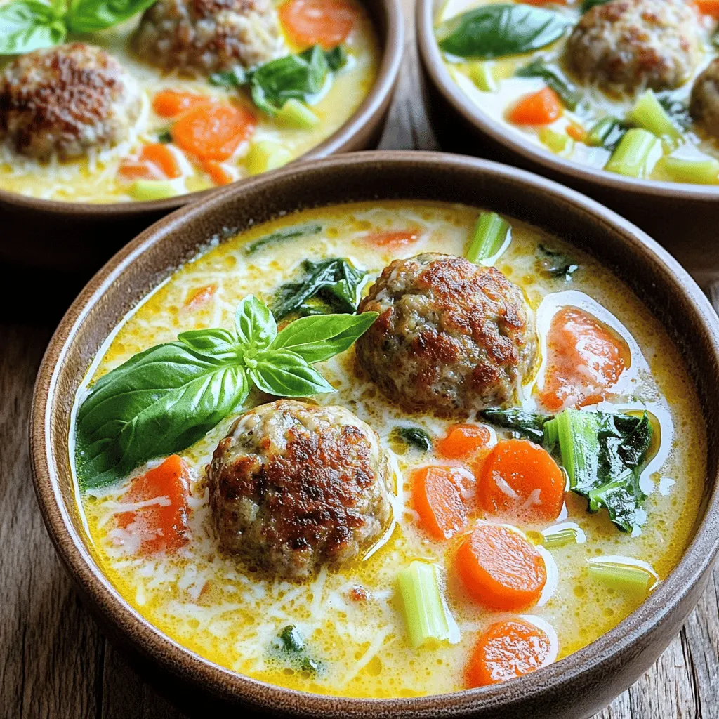 Creamy Italian Meatball Soup Flavorful and Cozy Dish