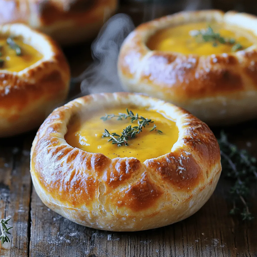 Mini Pumpkin Sourdough Bread Bowls Delightful Treat