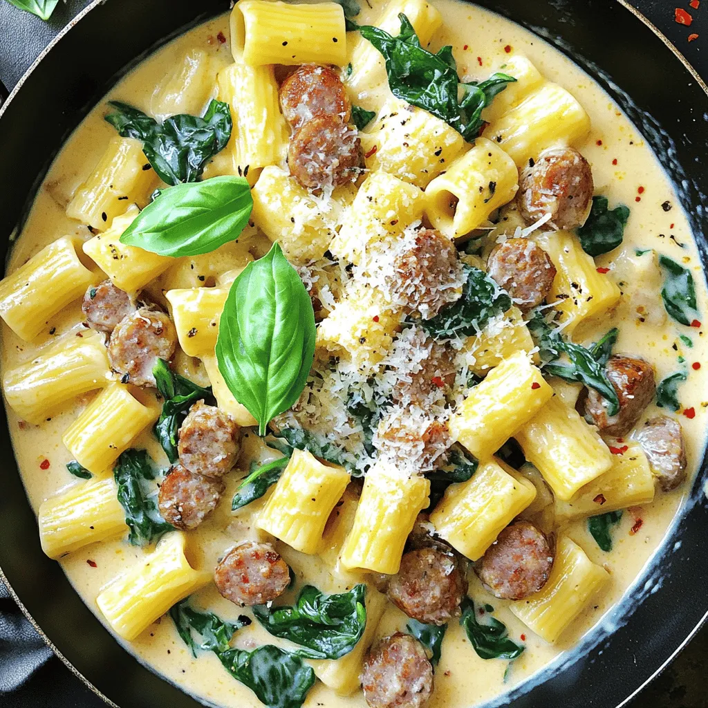 One-Pan Creamy Sausage Rigatoni Savory and Simple Dish