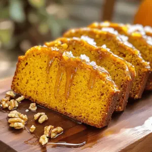 To make Salted Maple Brown Butter Pumpkin Bread, gather these ingredients: - 1 cup unsalted butter (for browning) - 1 cup pumpkin puree (canned or homemade) - 3/4 cup brown sugar, packed - 1/2 cup granulated sugar - 2 large eggs - 1/4 cup pure maple syrup - 1 teaspoon vanilla extract - 1 1/2 cups all-purpose flour - 1 teaspoon baking soda - 1 teaspoon baking powder - 1 teaspoon ground cinnamon - 1/2 teaspoon ground nutmeg - 1/2 teaspoon salt - 1/4 teaspoon ground ginger - 1/2 cup chopped walnuts or pecans (optional) - Flaky sea salt for sprinkling on top Each ingredient plays a special role in this recipe: - Unsalted Butter: Brown it for a rich, nutty taste. - Pumpkin Puree: This adds moisture and a lovely flavor. - Sugars: Brown sugar gives depth, while granulated sugar adds sweetness. - Eggs: They help bind the mix and add fluffiness. - Maple Syrup: This brings a sweet, earthy note. - Spices: Cinnamon, nutmeg, and ginger add warmth and depth. - Flour: All-purpose flour provides structure to the bread. - Baking Soda and Powder: These help the bread rise. You can enhance your pumpkin bread with some extras: - Chopped Walnuts or Pecans: They add crunch and richness. - Flaky Sea Salt: A sprinkle on top boosts flavor and texture. Using these ingredients, you can create a delicious treat that feels warm and comforting. Don't hesitate to mix and match based on your taste! Start by preheating your oven to 350°F (175°C). This step is key for even cooking. Next, melt 1 cup of unsalted butter in a saucepan over medium heat. Stir it often. Watch closely as it begins to bubble and foam. After about 5-7 minutes, the butter will turn golden brown. This browning adds a rich, nutty flavor to the bread. Once it’s ready, take it off the heat and let it cool slightly. Remember to scrape any brown bits from the pan into your bowl later; they have great flavor. In a large mixing bowl, add 1 cup of pumpkin puree. This can be canned or homemade. Then, measure and add 3/4 cup of packed brown sugar and 1/2 cup of granulated sugar. These sugars will sweeten your bread nicely. Break 2 large eggs into the bowl. Pour in 1/4 cup of pure maple syrup and 1 teaspoon of vanilla extract. Now, add the slightly cooled browned butter. Mix everything together until it’s well combined. The mixture should be smooth and creamy. In another bowl, whisk together 1 1/2 cups of all-purpose flour, 1 teaspoon of baking soda, 1 teaspoon of baking powder, 1 teaspoon of ground cinnamon, 1/2 teaspoon of ground nutmeg, 1/2 teaspoon of salt, and 1/4 teaspoon of ground ginger. This mix is where your spices come from. Gradually add the dry mix to the wet mixture. Stir gently until just combined. Be careful not to overmix; this keeps the bread soft. If you like nuts, fold in 1/2 cup of chopped walnuts or pecans now. Pour the batter into your prepared loaf pan. Smooth the top with a spatula. For an extra touch, sprinkle flaky sea salt on top. Bake it in the oven for 55-65 minutes. Check with a toothpick; it should come out clean. Let it cool in the pan for about 10 minutes before moving it to a wire rack. Enjoy the delicious smell! To make great pumpkin bread, pay close attention to your mixing. Overmixing can make your bread tough. Mix until just combined. This keeps the bread light and fluffy. Also, be sure to measure your ingredients correctly. Use the spoon and level method for flour. It helps avoid heavy bread. Browning butter adds a rich, nutty flavor. Start with medium heat and watch it closely. Stir often to prevent burning. The butter will go through stages: melting, foaming, and bubbling. Once it turns golden brown and smells nutty, remove it from heat. Let it cool a bit before adding it to your mix. This step makes a big difference. Toppings can elevate your pumpkin bread. Flaky sea salt adds a nice crunch and a burst of flavor. You can also drizzle warm maple syrup on top. Chopped walnuts or pecans enhance the texture and taste, too. Try adding a dollop of cream cheese or butter when serving. These little touches make each slice special. {{image_2}} If you want a nut-free bread, simply skip the nuts. The bread will still taste great. The brown butter and maple syrup bring lots of flavor. You can also add seeds like sunflower or pumpkin seeds for crunch. They will add texture without nuts. You can change the spice mix to suit your taste. Try adding a pinch of cloves for warmth or cardamom for a floral hint. You can also mix in dried fruits like cranberries or raisins. This will add sweetness and chewiness to each bite. If you want to cut down on sugar, use other sweeteners. Honey or agave can work well in place of maple syrup. You can also use coconut sugar instead of brown sugar. Each option will add its own unique flavor while keeping the bread sweet. Always adjust the amount to taste, as some sweeteners are stronger than others. To keep your pumpkin bread fresh, store it in an airtight container. This helps retain moisture and flavor. If you plan to eat it within a few days, keep it at room temperature. Just place the bread in a cool, dry spot. For longer storage, refrigerate it. The cold air slows down spoilage but may dry it out. Always wrap the bread tightly in plastic wrap before refrigerating. Freezing is a great way to save extra pumpkin bread. To freeze, first let the bread cool completely. Then, wrap it tightly in plastic wrap. After that, wrap it in aluminum foil or place it in a freezer-safe bag. Label it with the date. You can freeze pumpkin bread for up to three months. When you're ready to eat it, simply thaw it in the fridge overnight. Reheating your pumpkin bread brings back its fresh taste. Preheat your oven to 350°F (175°C). Remove the bread from any wrapping and place it on a baking sheet. Heat it for about 10-15 minutes. Keep an eye on it to avoid drying out. If you want to warm individual slices, use the microwave for 10-15 seconds. Enjoy it warm with a drizzle of maple syrup for an extra treat! Yes, you can use fresh pumpkin. To do this, peel and chop a small pumpkin. Cook it until soft, then mash it to make puree. Use the same amount as canned pumpkin in the recipe. Fresh pumpkin gives a nice, bright flavor to the bread. You can use several substitutes for eggs. For each egg, use: - 1/4 cup unsweetened applesauce - 1/4 cup mashed banana - 1 tablespoon ground flaxseed mixed with 2.5 tablespoons water (let it sit for 5 minutes) These options work well and keep your bread moist. Check the bread after 55 minutes. Insert a toothpick in the center. If it comes out clean or with a few crumbs, it's done. If there's wet batter, bake for a few more minutes. The top should look golden and slightly firm. Yes, you can make muffins! Grease a muffin tin and fill each cup about 2/3 full with batter. Bake for about 20-25 minutes. Check with a toothpick, just like with the loaf. Muffins are great for quick snacks or breakfast. This blog post guided you through making delicious pumpkin bread. We covered key ingredients, step-by-step instructions, and helpful tips. You learned about variations, storage methods, and answered common questions. In the kitchen, enjoy the process and let your creativity shine! Baking can be fun and rewarding. With practice, you will master this recipe and share it with others. Happy baking!