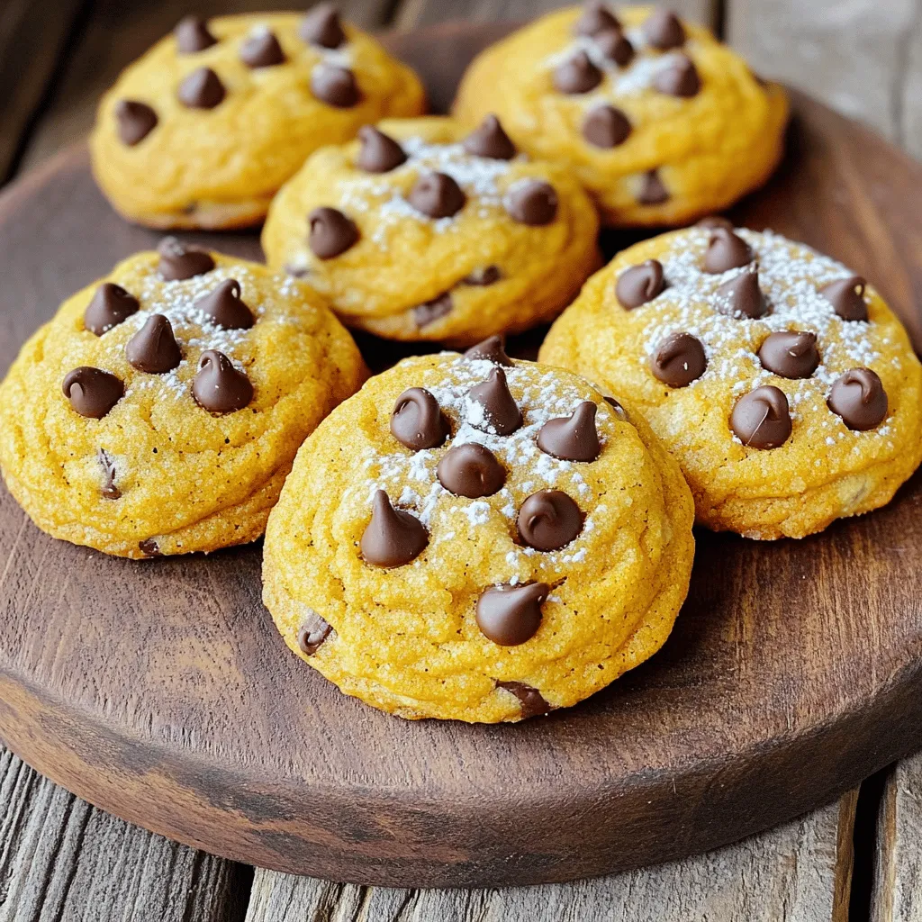 Soft Pumpkin Chocolate Chip Cookies Treat Delightfully