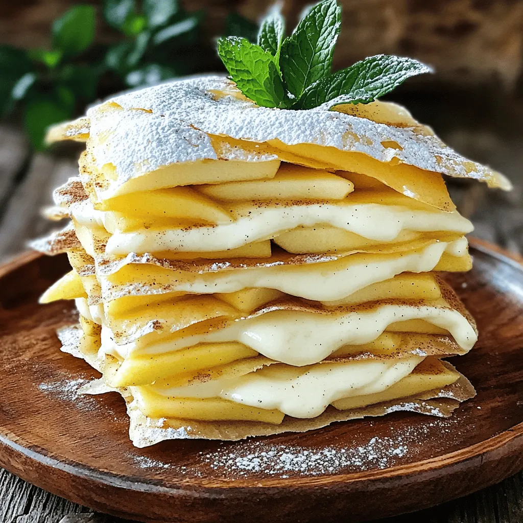 Gluten-Free Apple Mille Feuille with Vanilla Custard Delight