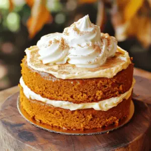 - 1 ½ cups all-purpose flour - 1 cup granulated sugar - ½ cup brown sugar, packed - ½ cup unsalted butter, softened - 1 cup canned pure pumpkin puree - 2 large eggs - 1 cup brewed coffee, cooled - 1 teaspoon vanilla extract - 2 teaspoons baking powder - 1 teaspoon baking soda - 1 teaspoon ground cinnamon - 1 teaspoon ground nutmeg - ¼ teaspoon ground ginger - ¼ teaspoon allspice - ½ teaspoon salt For my Pumpkin Spice Latte Cake, I choose these main ingredients for a rich flavor. The all-purpose flour gives the cake structure. I mix granulated and brown sugars for sweetness and depth. Unsalted butter adds a creamy texture, while pumpkin puree keeps it moist. - 1 cup powdered sugar - 2 tablespoons milk For the frosting, I use powdered sugar and milk. This mix creates a smooth and creamy frosting. You can adjust the thickness by adding more milk or sugar if needed. - Whipped cream - Ground cinnamon I love to top my cake with whipped cream and a sprinkle of ground cinnamon. This adds a lovely finish and a touch of fall flavor. You can also play with different garnishes to make it your own! 1. Start by preheating your oven to 350°F (175°C). 2. Grease and flour two 8-inch round cake pans. This step helps the cake come out easily. 3. In a large bowl, mix the softened butter, granulated sugar, and brown sugar. Cream these until they are light and fluffy. 4. Next, beat in the canned pumpkin puree and eggs. Make sure everything is well mixed. 1. Stir in the cooled brewed coffee and vanilla extract. This adds a rich flavor to the cake. 2. In a separate bowl, whisk together the all-purpose flour, baking powder, baking soda, cinnamon, nutmeg, ginger, allspice, and salt. Mixing dry ingredients separately helps with even distribution. 1. Gradually add the dry ingredients to the wet mixture. Mix until just combined. Avoid overmixing to keep the cake light and fluffy. 2. Divide the batter evenly between the two prepared pans. 3. Bake the cakes in the preheated oven for 25-30 minutes. Check for doneness with a toothpick; it should come out clean. 4. Once done, remove the cakes from the oven. Let them cool in the pans for about 10 minutes before transferring them to wire racks to cool completely. To get the best texture for your Pumpkin Spice Latte Cake, avoid overmixing the batter. Overmixing can lead to a dense cake. Mix just until you see no dry flour. Ensure your butter is softened properly. Soft butter blends well with sugars, creating a light, fluffy base. Leave it out at room temperature for about an hour before you start baking. For a richer taste, I recommend using fresh coffee. Brew your favorite coffee and let it cool before adding it to the mix. Fresh coffee brings out the pumpkin and spice flavors beautifully. Spices are key to this recipe. I suggest using ground cinnamon, nutmeg, ginger, and allspice. You can adjust the spices to your taste. If you love cinnamon, feel free to add a bit more! Frosting the cake can be fun! Spread a smooth layer of frosting on the top and sides. Use a spatula to create swirls for a nice effect. For garnishes, consider whipped cream on top. A sprinkle of cinnamon or some coffee beans can add a nice touch. You can even place a few pumpkin seeds around the base for an autumn vibe! {{image_2}} To make a gluten-free Pumpkin Spice Latte Cake, you can swap all-purpose flour for a gluten-free blend. Look for blends that include ingredients like rice flour, tapioca starch, and potato flour. These blends mimic the texture of regular flour well. A popular option is Bob's Red Mill 1-to-1 Gluten Free Baking Flour. It already has xanthan gum, so you don’t need to add extra. This way, you can enjoy the same moist and flavorful cake without gluten. You can choose different frostings to make your Pumpkin Spice Latte Cake even more special. One great option is cream cheese frosting. To make this, mix 1 block (8 oz) of softened cream cheese with ½ cup of softened unsalted butter. Add 4 cups of powdered sugar and 1 teaspoon of vanilla extract. Beat until smooth and creamy. For a lighter touch, you can use whipped cream. Just whip 1 cup of heavy cream until soft peaks form, then add 2 tablespoons of powdered sugar and a splash of vanilla. To take your cake to the next level, think about flavor enhancements. Adding chocolate or caramel can create a new taste experience. You can drizzle melted chocolate or caramel sauce over the top. It adds a rich contrast to the spices. You can also adjust the spice ratios based on what you like. If you want a stronger cinnamon taste, simply add a bit more. For a twist, try adding a pinch of cardamom for extra warmth. To keep your pumpkin spice latte cake fresh, wrap it tightly in plastic wrap. This helps prevent it from drying out. You can also place it in an airtight container. For longer storage, freeze the cake. Wrap each slice separately for easy access. In the fridge, the cake lasts up to five days. If frozen, it stays good for about three months. When you want to enjoy a slice of your cake, take it out of the fridge or freezer. If frozen, let it thaw in the fridge overnight. For reheating, place the slice in a microwave-safe dish. Heat it for about 15-20 seconds. Check it to avoid dryness. You can also warm it in the oven at 350°F for about 5-10 minutes. This method keeps the cake moist and tasty. This cake pairs well with a hot cup of coffee or a warm chai tea. You can also serve it with a scoop of vanilla ice cream for a sweet treat. A dollop of whipped cream on top adds a nice touch. For a fun twist, sprinkle some extra cinnamon on the plate. This adds flavor and makes your dessert look pretty. Yes, you can use fresh pumpkin. To make pumpkin puree at home, start by selecting a small sugar pumpkin. Cut it in half, scoop out the seeds, and place the halves cut-side down on a baking sheet. Bake at 350°F (175°C) for about 45 minutes or until soft. When cool, scoop out the flesh and blend it until smooth. This fresh puree adds a nice taste to your cake. Yes, you can make this cake ahead. Bake the cakes and let them cool completely. Wrap each cake layer tightly in plastic wrap. Store them in the fridge for up to three days or freeze for up to three months. When you’re ready to serve, just frost the cake after thawing. To adjust sweetness, you can reduce the sugar by ¼ cup or more. For a healthier option, use natural sweeteners like honey or maple syrup. You can also try stevia or agave nectar. Just remember to keep the total liquid content in mind when using these alternatives. This blog post covered how to make a delicious pumpkin cake from scratch. We explored key ingredients, step-by-step instructions, and tips for the best texture and flavor. You learned about different frosting options and cake variations, as well as how to store and reheat leftovers. Creating this cake can be fun and rewarding. With a little care, you can impress everyone with your baking skills. Enjoy your baking journey and make this pumpkin cake a new favorite.