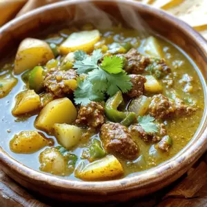 - 2 tablespoons vegetable oil - 1 large onion, diced - 4 cloves garlic, minced - 2 pounds beef chuck, cut into 1-inch cubes - 4 cups beef broth The base of Colorado green chili starts with quality ingredients. Vegetable oil brings fat to the dish, which is key for cooking. I use one large onion, diced finely, to add sweetness and depth. Four cloves of minced garlic enhance the flavor profile, giving the chili a robust taste. Next, I add two pounds of beef chuck, cut into one-inch cubes. This cut is perfect for slow cooking and becomes tender over time. Four cups of beef broth create a rich, savory foundation. This broth helps meld all the flavors together as it simmers. For the chiles, I recommend using either Hatch or Anaheim. Hatch chiles have a smoky, rich flavor, while Anaheim chiles are milder and offer a fresh taste. Both types work well in this dish. To prepare the chiles, roast them over an open flame until their skin blisters. This step enhances their flavor. After roasting, place them in a paper bag for about 10 minutes. This makes peeling easy. Once cool, remove the skins and seeds, then dice them for your chili. I add two medium potatoes, peeled and diced, for texture and heartiness. They soak up all the flavors and make the chili more filling. Key spices include: - 1 teaspoon ground cumin - 1 teaspoon dried oregano - 1/2 teaspoon smoked paprika These spices give the chili its unique taste. Don't forget salt and pepper to taste; they balance the flavors and elevate the dish. You can find the full recipe for Colorado green chili [Full Recipe]. First, grab a large pot and heat 2 tablespoons of vegetable oil over medium heat. Once the oil is hot, add 1 diced large onion and 4 minced garlic cloves. Sauté these until the onion turns translucent, which takes about 5 minutes. You want to see a nice light golden color. This step builds a solid flavor base, so don't rush it. If the onions start to brown too quickly, lower the heat. Next, raise the heat to medium-high and add 2 pounds of beef chuck, cut into 1-inch cubes. Browning the meat is key for deep flavor. Cook the beef for about 8 to 10 minutes, turning to brown all sides. Get that nice crust, but avoid overcrowding the pot. If your pot is too full, the meat will steam, not brown. Once the beef is browned, pour in 4 cups of beef broth. Make sure the broth covers the meat. Then, stir in 6-8 roasted and diced green chiles, along with 2 diced medium potatoes. Add 1 teaspoon of ground cumin, 1 teaspoon of dried oregano, and 1/2 teaspoon of smoked paprika. Don't forget to season with salt and pepper! Stir everything together to mix well. The right consistency should be thick but soupy, perfect for a chili. Now, bring the pot to a boil. After that, reduce the heat to low, cover, and let it simmer. Cook for 1.5 to 2 hours. This slow cooking helps the flavors blend and the meat to become tender. Check the chili occasionally, stirring gently. It's done when the beef is soft and the flavors are rich. Enjoy this time; it’s all part of the process of making the perfect Colorado Green Chili. For the full recipe, check out the complete list of ingredients and steps. To make your beef tender, choose chuck. It has great fat and flavor. Sear the beef well for a rich taste. Cook on low heat to keep it juicy. Add the broth only after browning. This helps the meat soak in the flavors. For spice levels, taste as you go. Start with fewer chiles to avoid too much heat. You can always add more later. If it’s too spicy, add more potatoes. They help absorb some heat. Serve your Colorado green chili in deep bowls. This gives it a nice look. Sprinkle fresh cilantro on top for color. A dollop of sour cream adds creaminess. Shredded cheese makes it even better. Warm tortillas on the side are perfect for dipping. Use a heavy pot, like cast iron or a Dutch oven. They hold heat well and cook evenly. A good knife helps with chopping. Keep it sharp for easy cutting. This makes prep work quick and safe. Having a sturdy wooden spoon is also helpful for stirring. For the full recipe, check out the [Full Recipe]. {{image_2}} To make a vegetarian version, you can swap meat for beans. Black beans or pinto beans work great. You can also use lentils for a hearty feel. This keeps the dish filling and tasty. You should reduce cooking time when using beans. Beans usually cook faster than beef. Simmer the chili for about 30-45 minutes instead of the full 1.5 to 2 hours. This way, the flavors blend well without overcooking the beans. Colorado green chili can be mild or spicy. If you prefer mild, use fewer chiles. You can start with just two or three green chiles. You can also remove the seeds for less heat. For a spicy kick, add more chiles. You can also mix in diced jalapeños or a pinch of cayenne pepper. Just remember to taste as you go. This helps you find the right heat level for you. Each county in Colorado has its unique spin on green chili. Some places use different types of chiles or add unique spices. The use of local ingredients can really change the flavor. For example, some areas might add corn or even beer. Try exploring recipes from various regions. You’ll find exciting twists that make this dish even more delightful. You can also learn how to use local produce to add fresh flavors. After enjoying your Colorado green chili, let it cool down. Cooling it helps keep the flavor. Transfer your cooled chili into airtight containers. Make sure to seal them well. This keeps air out and avoids freezer burn. If you need to store it for a long time, consider freezing it. When you reheat the chili, do it gently. Use a pot on low heat to warm it up. Stir often to keep the heat even. If you prefer, you can microwave it in short bursts. This method keeps the flavor strong. To avoid mushy texture, don’t overcook it again. You can freeze Colorado green chili for later use. Pour it into freezer-safe containers or bags. Squeeze out any extra air before sealing. This helps prevent freezer burn. It can last in the freezer for up to three months. When you’re ready, just thaw and reheat. Check out [Full Recipe] for more details on making this delicious dish! Green chili and chili verde are not the same. Green chili uses roasted green chiles, beef, and spices. Chili verde, on the other hand, often uses tomatillos and pork. Both dishes are flavorful but differ in key ingredients and taste. Green chili is thick and hearty, while chili verde is more tangy and fresh. Yes, you can use a slow cooker for Colorado Green Chili. Start by browning the beef in a pan. This step adds great flavor. Then, add all ingredients to the slow cooker. Set it on low for about 6 to 8 hours. This method lets the flavors blend beautifully. Colorado Green Chili can be spicy, but it depends on the chiles you use. Hatch chiles are milder, while Anaheim chiles can pack a bit more heat. If you want less spice, remove the seeds and ribs from the chiles before adding them. You can also control heat by adjusting the number of chiles. Colorado Green Chili pairs well with several sides. Here are some great options: - Warm tortillas for dipping - Rice to soak up the sauce - Cornbread for a sweet touch - A simple salad for freshness These sides enhance the meal and add variety to your plate. Enjoy experimenting with these pairings! You now have the keys to making delicious Colorado Green Chili. We've covered essential ingredients, from chiles to spices, and step-by-step instructions for perfecting each bite. I shared cooking tips to enhance flavor and texture, along with variations for every taste. Plus, I detailed storage and reheating techniques to keep your chili fresh. Remember, cooking is about having fun and experimenting. Use this guide as your roadmap, and enjoy creating your own tasty versions of this classic dish. Happy cooking!