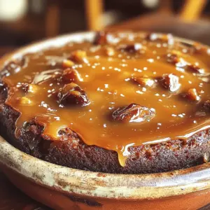 To make a great sticky toffee pudding, you need these main ingredients: - 200g (7 oz) dates, pitted and chopped - 250ml (1 cup) boiling water - 1 teaspoon baking soda - 100g (1/2 cup) unsalted butter, softened - 150g (3/4 cup) brown sugar - 2 large eggs - 180g (1 1/2 cups) all-purpose flour - 1 teaspoon baking powder - 1 teaspoon vanilla extract - A pinch of salt These ingredients blend to create a rich, moist cake. The dates bring natural sweetness and a chewy texture. The toffee sauce makes this dessert even better. Here are the key ingredients: - 150g (3/4 cup) brown sugar - 100g (1/2 cup) unsalted butter - 250ml (1 cup) heavy cream - 1 teaspoon vanilla extract This sauce adds a sweet, sticky layer on top. The brown sugar and cream create a smooth, rich flavor. You can change some ingredients if needed. Here are a few ideas: - Use dried figs or prunes instead of dates. They also bring sweetness and moisture. - Swap unsalted butter for coconut oil if you want a dairy-free option. - For a gluten-free version, replace all-purpose flour with a gluten-free blend. These swaps can still give you a tasty sticky toffee pudding. For the full recipe, check the details above. Start by chopping 200g of pitted dates. Place the dates in a bowl. Pour in 250ml of boiling water. Add 1 teaspoon of baking soda. Let this sit for about 20 minutes. The dates will soften and absorb the water. This step adds rich flavor to your pudding. In a separate bowl, cream together 100g of softened unsalted butter and 150g of brown sugar. Mix until it becomes light and fluffy. Next, add 2 large eggs, one at a time. Stir well after each egg. Now, add 1 teaspoon of vanilla extract. In another bowl, combine 180g of all-purpose flour, 1 teaspoon of baking powder, and a pinch of salt. Gradually mix the dry ingredients into the butter mixture. Finally, fold in the softened date mixture until it's all combined. Preheat your oven to 180°C (350°F). Grease and line an 8x8 inch baking dish with parchment paper. Pour the batter into the dish. Bake for 30-35 minutes. Check if it's done by inserting a skewer in the center. If it comes out clean, it’s ready! While the pudding bakes, prepare the toffee sauce. In a saucepan, melt 150g of brown sugar and 100g of butter over medium heat. Stir in 250ml of heavy cream and bring it to a gentle boil. Let it simmer for about 5 minutes. Add 1 teaspoon of vanilla extract and mix well. Once the pudding is out of the oven, poke holes in the top. Pour half of the toffee sauce over it. Let it soak in. Serve warm with the rest of the sauce drizzled on top. For the full recipe, check the details above! To keep your sticky toffee pudding moist, use fresh dates. Dried dates can make the pudding dry. When you soak the dates in boiling water, let them sit for at least 20 minutes. This helps them soften and adds moisture to the batter. Also, avoid over-mixing the batter. Mix just until the flour is blended. Over-mixing can make the pudding tough. Serve your pudding warm. This enhances the flavor and texture. Drizzle extra toffee sauce on top for sweetness. You can also add a scoop of vanilla ice cream. The cold ice cream contrasts nicely with the warm pudding. For a twist, try serving it with whipped cream. A sprinkle of sea salt on top adds a nice touch, too. One common mistake is not greasing the baking dish. This can cause the pudding to stick, making it hard to serve. Another mistake is not poking holes in the pudding after baking. This step lets the toffee sauce soak in. If you skip this, the pudding won’t be as rich. Lastly, don’t skip the toffee sauce. This sauce is the star of the dish! Without it, the pudding lacks its signature flavor. For the full recipe, check out the details above! {{image_2}} You can make a vegan version of sticky toffee pudding. Replace butter with coconut oil. Use plant-based milk instead of cream. For eggs, use flaxseed meal. Mix one tablespoon of flaxseed meal with three tablespoons of water. Let it sit for five minutes to thicken. Follow the same steps in the Full Recipe. You will enjoy a rich dessert that is also vegan. If you need a gluten-free dessert, swap all-purpose flour for gluten-free flour. Most blends work well in this recipe. Check the package for the best cup-for-cup options. You can still use the same amounts of the other ingredients. Bake as usual, and you’ll have a delicious gluten-free sticky toffee pudding. You can add flavors to make your pudding unique. Consider adding spices like cinnamon or nutmeg for warmth. Chopped nuts, like pecans or walnuts, can add crunch. Dried fruit like cranberries or apricots can enhance the taste. For extra richness, try adding a splash of bourbon or rum to the toffee sauce. These small changes can elevate your dessert and impress your guests. To keep your sticky toffee pudding fresh, let it cool completely first. Wrap it tightly in plastic wrap or place it in an airtight container. Store it in the fridge for up to three days. This helps it stay moist and tasty. If you want to enjoy it later, you can also store it at room temperature for a day. Reheating your pudding is easy. For the best results, use the oven. Preheat it to 160°C (320°F). Place the pudding in an oven-safe dish. Cover it with foil to keep it from drying out. Heat for about 10-15 minutes, or until warm. You can also reheat individual portions in the microwave for 30-40 seconds. Just make sure to check so it doesn’t get too hot. You can freeze sticky toffee pudding if you have extra. Cut it into portions and wrap each piece in plastic wrap. Place the wrapped pieces in a freezer bag. This keeps them fresh for up to three months. When you want to eat them, just thaw in the fridge overnight. Reheat as mentioned above. Enjoy the same great taste even after freezing! Sticky toffee pudding is a warm dessert. It combines a moist sponge cake made with dates and a rich toffee sauce. This dish is popular in the UK and has a lovely sweet flavor. The dates add a soft texture and natural sweetness to the cake. The toffee sauce, made from butter, cream, and sugar, makes it even richer. You will find it served warm, often with a scoop of vanilla ice cream or a dollop of whipped cream. Yes, you can make sticky toffee pudding in advance. Prepare the pudding and bake it, then let it cool completely. Wrap it tightly in plastic wrap and store it in the fridge. It can stay fresh for up to three days. When you are ready to serve it, reheat the pudding in the oven. Just be sure to cover it with foil to keep it moist. Pour the toffee sauce over it just before serving. To make the best toffee sauce, start by melting butter and brown sugar together in a saucepan. Stir it over medium heat until the sugar dissolves. Gradually add heavy cream, stirring as you go. Bring the mixture to a gentle boil, then lower the heat. Let it simmer for about five minutes until it thickens. Add a splash of vanilla extract for extra flavor. This sauce should be smooth and glossy. Drizzle it over your warm pudding for maximum delight. For the full recipe, check out the Sticky Toffee Pudding Delight. Sticky toffee pudding is a classic dessert made with dates and rich toffee sauce. We covered the key ingredients, including substitutions, to ensure you can make it your way. I shared step-by-step instructions to guide your baking process, plus tips for moistness and serving. Exploring variations, we looked at vegan and gluten-free options, along with flavor ideas. Finally, I provided storage tips to keep leftovers fresh. With these insights, you can create a delicious dessert that everyone will enjoy. Happy baking!