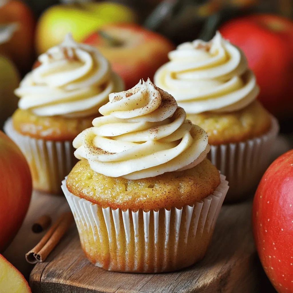Apple Cider Cupcakes with Cinnamon Buttercream Delight