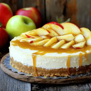 To make this delightful apple cider cheesecake, gather these key ingredients: - 1 ½ cups graham cracker crumbs - ½ cup unsalted butter, melted - 2 cups cream cheese, softened - 1 cup granulated sugar - ¾ cup apple cider - 3 large eggs - 2 teaspoons vanilla extract - 1 teaspoon cinnamon - 1 teaspoon ground nutmeg - ½ teaspoon salt - 1 cup sour cream - Caramel sauce for drizzling (optional) - Fresh apple slices for garnish (optional) When choosing your ingredients, focus on quality. Fresh cream cheese should feel smooth and creamy. Check the expiration date and ensure it is within the range. For sugar, any brand will work, but granulated sugar should be fine and free of lumps. Select apple cider that smells fresh and fruity. The best cider has a bright, crisp aroma. For apples, look for firm ones without bruises. Honeycrisp or Granny Smith apples offer great flavor. If you have dietary needs, you can still enjoy this cheesecake. Try these swaps: - Use gluten-free graham crackers for the crust. - Swap cream cheese for a dairy-free version like cashew cream. - Replace granulated sugar with coconut sugar or a sweetener of choice. - For a vegan option, use flax eggs in place of regular eggs. These modifications help everyone enjoy this tasty treat while keeping it aligned with their diets. You start by preheating your oven to 325°F (160°C). Next, grab a 9-inch springform pan. Grease the pan and wrap the bottom with aluminum foil. This step helps stop leaks and keeps your cheesecake safe. In a medium bowl, combine 1 ½ cups of graham cracker crumbs with ½ cup of melted unsalted butter. Mix this until it looks crumbly and well combined. Take this mixture and press it firmly into the bottom of your prepared springform pan. It should form an even layer. Bake the crust in the oven for about 8-10 minutes. You want it set but not too hard. Once done, let it cool slightly while you work on the filling. For the filling, take a large mixing bowl and beat 2 cups of softened cream cheese and 1 cup of granulated sugar together. Use an electric mixer until it’s smooth and creamy. Gradually add in ¾ cup of apple cider. Then, add 3 large eggs one at a time. Mix in 2 teaspoons of vanilla extract, 1 teaspoon of cinnamon, 1 teaspoon of ground nutmeg, and ½ teaspoon of salt. Mix until everything blends well. Now, gently fold in 1 cup of sour cream into the batter until it’s fully incorporated. Pour this creamy filling over your cooled crust. Bake the cheesecake for 50-60 minutes. You want the edges set, but the center should slightly jiggle. After baking, turn off the oven and crack the door open. Let the cheesecake cool for about an hour. This helps prevent cracks. Finally, refrigerate it for at least 4 hours or overnight to set completely. You can serve your cheesecake with a drizzle of caramel sauce and some fresh apple slices on top if you’d like. Enjoy the sweet, spiced flavors! To avoid cracks on your cheesecake, follow these steps. First, mix the batter gently. Overmixing adds air, which can cause cracks. Second, bake at a low temperature. This helps the cheesecake cook evenly. Lastly, cool it slowly. Cracking often happens when the cheesecake cools too fast. Once done, leave the oven door ajar for an hour. This step helps the cheesecake adjust to room temperature. Apple cider cheesecake shines with a few simple serving ideas. Drizzle caramel sauce on top for a sweet touch. Fresh apple slices add a nice crunch and color. For a richer experience, serve with whipped cream. A sprinkle of cinnamon or nutmeg can enhance the flavor. You can also pair it with vanilla ice cream for an extra treat. For a smooth, creamy texture, start with room temperature cream cheese. This step helps it blend easily. Mix the sugar and cream cheese until fluffy; this adds air. When adding eggs, do so one at a time. This method keeps the mixture smooth. Folding in the sour cream last creates a rich and creamy texture. Make sure to bake until the edges are firm, but the center jiggles slightly. This ensures a perfect cheesecake that is not too dense. {{image_2}} You can boost the flavor of your apple cider cheesecake by adding spices. Cinnamon and nutmeg are great choices. They give a warm taste that pairs well with apples. You can also try ginger or allspice for a different twist. Start with small amounts. Taste as you mix to find your perfect balance. Adding spices makes the dessert feel more festive and cozy. If you need a gluten-free option, skip the graham cracker crust. You can use ground nuts like almonds or pecans instead. Mix them with melted butter and press them into the pan. This gives a nice crunch. For a crustless cheesecake, simply pour the filling into a greased pan. Bake it as usual. Both options are tasty, and they are sure to impress your guests. Toppings can make your cheesecake shine. Caramel sauce is a classic choice. It adds rich sweetness that goes well with apples. You can also use whipped cream for a light touch. Fresh fruit like apple slices or pear slices work too. Try adding chopped nuts or a sprinkle of cinnamon on top. These options enhance the look and taste of your cheesecake, making it more delightful. To keep your cheesecake fresh, cover it tightly. Use plastic wrap or foil. Store it in the fridge. It will stay fresh for up to five days. If you have many slices, use an airtight container. This will help keep the flavor intact. Freezing cheesecake is easy and can be done for longer storage. First, let the cheesecake cool completely. Then, slice it into portions. Wrap each slice tightly in plastic wrap. Then place them in a freezer bag. You can freeze the slices for up to three months. When you are ready to eat, simply thaw in the fridge overnight. You can enjoy your cheesecake cold or warm. If you prefer it warm, place a slice on a plate. Microwave it for about 15 to 20 seconds. Check if it's warm enough. Be careful not to overheat, as it may change the texture. Enjoy your delicious apple cider cheesecake! You can tell your cheesecake is done when the edges are set. The center should still jiggle a bit. This slight jiggle means it will firm up as it cools. If the edges start to brown, it may be overbaked. Yes, you can use store-bought apple cider. Look for a brand with no added sugars. Fresh cider gives great flavor, but store-bought works well too. Just make sure it’s 100% apple juice for the best taste. Apple cider cheesecake lasts about five days in the fridge. Store it in an airtight container to keep it fresh. If you want it to last longer, consider freezing it. Just wrap it well and it can last for three months. In this blog post, we covered how to make a delicious apple cider cheesecake. We discussed the key ingredients, tips for choosing fresh ones, and safe substitutions. Next, we went through step-by-step instructions, including how to make the crust and filling. I shared tricks to prevent cracking and suggestions for serving. We explored tasty variations and how to store leftovers. Finally, I answered FAQs to help you succeed. With these tools, you're ready to bake the perfect apple cider cheesecake. Enjoy your sweet creation!