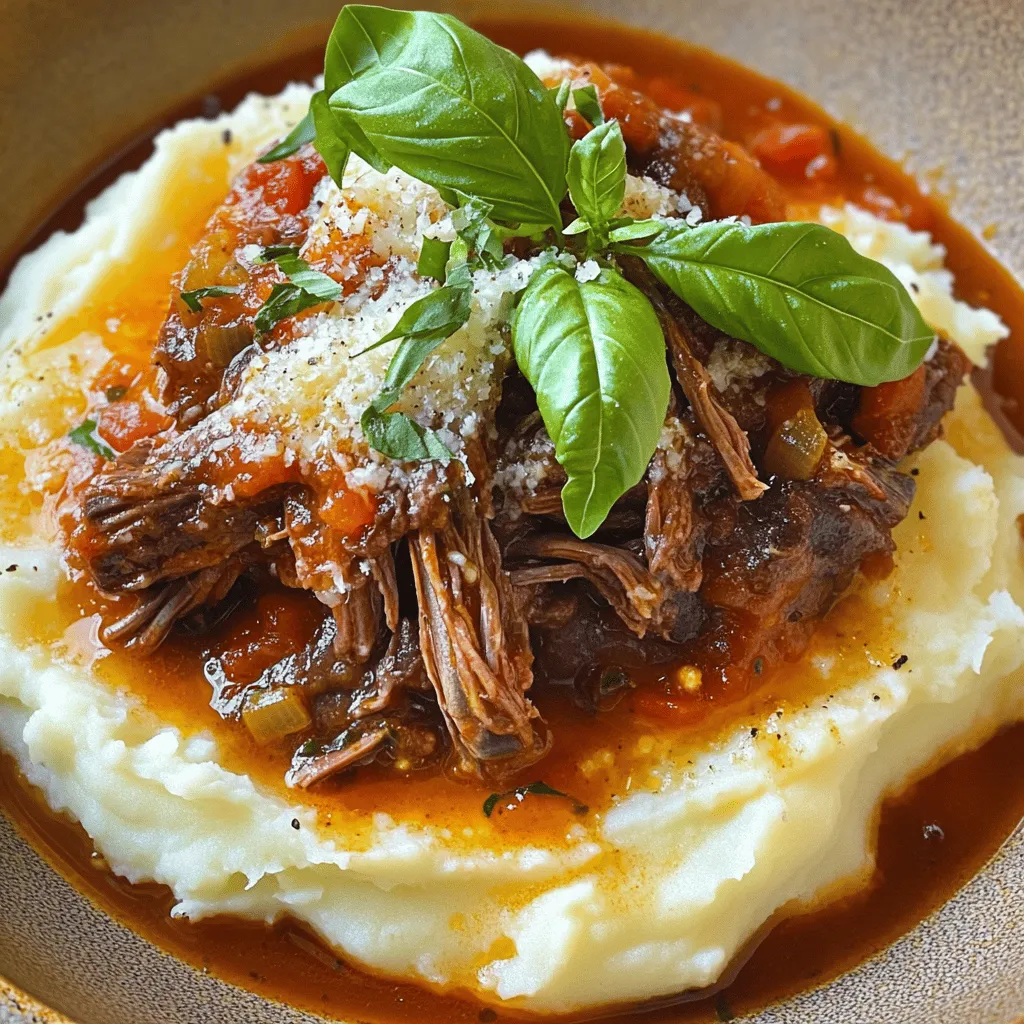 Short Rib Ragu over Parmesan Mash Tasty Comfort Dish