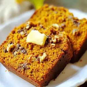 When making ultra moist pumpkin bread, you need some key ingredients that work together to create its fluffy texture and delightful taste. Here’s the detailed list of ingredients you will need: - 1 cup canned pumpkin puree - 1/2 cup vegetable oil - 1/2 cup unsweetened applesauce - 1 cup brown sugar, packed - 1/2 cup granulated sugar - 3 large eggs - 1 teaspoon vanilla extract - 2 cups all-purpose flour - 1 teaspoon baking soda - 1/2 teaspoon baking powder - 1 teaspoon ground cinnamon - 1/2 teaspoon ground nutmeg - 1/4 teaspoon ground ginger - 1/2 teaspoon salt - 1/2 cup chopped walnuts or pecans (optional) - 1/2 cup chocolate chips (optional) Canned pumpkin puree forms the base of our bread. It adds moisture and flavor. The mixture of vegetable oil and applesauce keeps it soft and prevents drying. The two types of sugar, brown and granulated, create a sweet depth. Three large eggs act as a binder and add richness. Vanilla extract enhances the overall flavor. The dry ingredients consist of all-purpose flour, baking soda, baking powder, spices, and salt. These ensure the bread rises and has a warm flavor profile. For the adventurous, you can add optional mix-ins like nuts or chocolate chips. Walnuts or pecans bring a nice crunch, while chocolate chips add a sweet surprise. Gather these ingredients, and you’re ready to create a delightful pumpkin bread that will impress everyone! 1. Preheat your oven to 350°F (175°C). Grease and flour a 9x5-inch loaf pan. You can also line it with parchment paper to help with easy removal later. 2. In a large mixing bowl, combine 1 cup of canned pumpkin puree, 1/2 cup of vegetable oil, and 1/2 cup of unsweetened applesauce. Whisk these together until smooth. 3. Next, add 1 cup of brown sugar and 1/2 cup of granulated sugar. Mix well until fully combined. 4. Beat in 3 large eggs, one at a time. Make sure each egg is mixed in well before adding the next. Stir in 1 teaspoon of vanilla extract for extra flavor. 1. In another bowl, whisk together 2 cups of all-purpose flour, 1 teaspoon of baking soda, 1/2 teaspoon of baking powder, 1 teaspoon of ground cinnamon, 1/2 teaspoon of ground nutmeg, 1/4 teaspoon of ground ginger, and 1/2 teaspoon of salt. 2. Gradually fold the dry ingredients into the wet mixture. Be careful not to overmix; just stir until they are combined. 1. If you want, gently fold in 1/2 cup of chopped walnuts or pecans and/or 1/2 cup of chocolate chips for added texture and flavor. 2. Pour the batter into the prepared loaf pan. Smooth the top with a spatula. 3. Bake in the preheated oven for 60-70 minutes. To check for doneness, insert a toothpick into the center. It should come out clean when the bread is ready. 4. Once baked, let the pumpkin bread cool in the pan for about 15 minutes. After that, transfer it to a wire rack to cool completely. To make your pumpkin bread super moist, don’t overmix the batter. Mixing too much can make the bread dense. You want to stir just until the ingredients blend together. Using both applesauce and oil adds extra moisture. Applesauce is a great way to keep the bread soft and gives a nice flavor too. For more flavor, I recommend adding spices like ground cinnamon, nutmeg, and ginger. These give depth to the pumpkin taste. If you want to make it healthier, you can cut back on sugar or use honey instead. You can also replace half of the oil with more applesauce for a lighter option. When serving, slice the bread while it’s still warm. Spread a little butter or cream cheese on top for extra yum. You can also sprinkle some cinnamon or add chocolate chips on each slice. This makes each piece look great and taste even better! {{image_2}} To make this pumpkin bread nut-free, just leave out the nuts. You can also add seeds for crunch. Sunflower seeds or pumpkin seeds work well. They give a nice texture without the nut flavors. If you love chocolate, this version is for you! You can add more chocolate chips. Try increasing the amount to a full cup for extra chocolatey bites. Another fun idea is to mix in cocoa powder. Start with one to two tablespoons. This gives your bread a rich, dark chocolate flavor that pairs well with pumpkin. For gluten-free pumpkin bread, you have options. You can use a gluten-free flour blend. Look for one that contains xanthan gum. This helps mimic the texture of regular flour. Alternatively, almond flour or coconut flour can also work, but you may need to adjust the liquid in your recipe. Try adding a bit more pumpkin puree or applesauce to keep it moist. To keep your ultra moist pumpkin bread fresh, store it in an airtight container. This helps lock in moisture and flavor. You can also wrap the bread in plastic wrap. This method keeps it soft for days. Place the wrapped bread in a cool, dark place. A kitchen counter works well if it is not too hot. If you want to keep it for longer, consider refrigerating it. However, note that refrigeration can dry it out a bit. Freezing your pumpkin bread is easy. First, let the bread cool completely. Then, wrap it tightly in plastic wrap. Make sure there are no air pockets. After that, place the wrapped bread in a freezer bag. Squeeze out as much air as possible before sealing. Write the date on the bag, so you know when you froze it. You can freeze it for up to three months. When you're ready to enjoy it, take the bread out of the freezer. Let it thaw at room temperature for a few hours. If you want it warm, preheat your oven to 350°F (175°C). Place the bread in the oven for about 10-15 minutes. This will refresh it and give it a lovely texture. Enjoy your freshly thawed pumpkin bread! How do I prevent my pumpkin bread from being dry? To keep your pumpkin bread moist, do not overmix the batter. Overmixing makes the bread dense. Use both oil and applesauce for extra moisture. Also, check if you bake it for too long. A toothpick should come out clean but not dry. Can I use fresh pumpkin instead of canned? Yes, you can use fresh pumpkin. Just cook it, mash it, and drain excess water. Make sure it is smooth. Canned pumpkin is easier, but fresh gives a nice flavor. What to do if I don’t have certain spices? If you lack spices like nutmeg or ginger, try using pumpkin pie spice. It has a mix of spices. You can also skip them if you prefer a simpler taste. How long does pumpkin bread last? Pumpkin bread lasts about 3 to 4 days at room temperature. Store it in an airtight container. For longer storage, place it in the fridge for up to a week. Can I double the recipe for a larger batch? Absolutely! Just double all the ingredients. Use a larger pan or bake in two separate pans. Make sure to check the baking time as it may differ. Where can I find the full recipe? You can find the full recipe above in this article. It includes all the ingredients and steps to make your ultra moist pumpkin bread. You now have a clear path to bake delicious pumpkin bread. We covered the key ingredients, simple steps, and useful tips to ensure success. Remember, using moist ingredients and avoiding overmixing matters. Explore variations for extra fun, such as adding chocolate or going nut-free. Proper storage keeps your bread fresh longer. Don’t hesitate to experiment and find your favorite twist. Enjoy the process and share your tasty creation with others! Baking pumpkin bread can bring joy and comfort, so have fun in the kitchen!