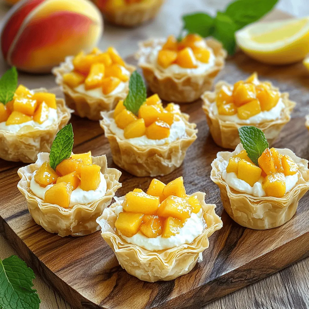 Mini Peach Cream Cheese Tarts Delightful and Easy Treat