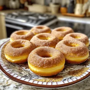 - 1 cup pumpkin puree (canned or homemade) - 2 cups all-purpose flour - 1 cup granulated sugar - 1/2 cup brown sugar, packed - 2 teaspoons baking powder - 1 teaspoon baking soda - 1 teaspoon ground cinnamon - 1/2 teaspoon nutmeg - 1/2 teaspoon ginger - 1/2 teaspoon salt - 1/2 cup vegetable oil - 2 large eggs - 1 teaspoon vanilla extract - 1/4 cup melted butter (for coating) - 1/2 cup granulated sugar (for coating) - 2 teaspoons ground cinnamon (for coating) Let’s dive deeper into each ingredient. 1. Pumpkin puree is the star of this recipe. It adds moisture and flavor. You can use canned pumpkin or make your own. Just roast fresh pumpkin, scoop out the flesh, and blend until smooth. 2. All-purpose flour helps the donuts rise. It provides the right structure for each bite. 3. Granulated sugar sweetens the batter. It also helps create a nice crust when baked. 4. Brown sugar adds a rich flavor. It brings a bit of caramel sweetness to the donuts. 5. Baking powder and baking soda are your leavening agents. They help the donuts puff up and become light. 6. Ground cinnamon, nutmeg, and ginger are your spices. They give the donuts a warm, cozy flavor, perfect for fall. 7. Salt balances the sweetness. It enhances all the flavors in your donuts. 8. Vegetable oil keeps the donuts moist. It also helps with a tender crumb. 9. Large eggs act as a binder. They add richness and help the donuts rise. 10. Vanilla extract adds depth. It complements the pumpkin and spices beautifully. 11. Melted butter is for coating. It gives the donuts a shiny finish and helps the sugar stick. 12. Additional granulated sugar and ground cinnamon are for the final coating. They provide a sweet, crunchy exterior that makes these donuts irresistible. Each ingredient plays a key role in making these pumpkin cinnamon sugar donuts a delightful treat. This combination creates a perfect balance of flavors and textures that you'll love. Start by preheating your oven to 350°F (175°C). This step warms the oven for even baking. Next, grease your donut pan with non-stick spray. This helps the donuts pop out easily when they are ready. In a large bowl, combine the following dry ingredients: - 2 cups all-purpose flour - 1 cup granulated sugar - 1/2 cup brown sugar, packed - 2 teaspoons baking powder - 1 teaspoon baking soda - 1 teaspoon ground cinnamon - 1/2 teaspoon nutmeg - 1/2 teaspoon ginger - 1/2 teaspoon salt Whisk them together until they mix well. This ensures even distribution of flavors. In a separate bowl, blend these wet ingredients: - 1 cup pumpkin puree - 1/2 cup vegetable oil - 2 large eggs - 1 teaspoon vanilla extract Mix until smooth. This creates a rich, flavorful base for your donuts. Now, gently fold the wet ingredients into the dry ingredients. Be careful not to overmix. You want a thick batter with some lumps. Overmixing can lead to tough donuts. Use a piping bag or a zip-top bag with a snipped corner to fill the donut cavities. Fill each cavity about 2/3 full with batter. This allows space for the donuts to rise. Bake your donuts in the preheated oven for 10-12 minutes. To check if they are done, insert a toothpick into the center. If it comes out clean, they are ready. Once baked, let them cool in the pan for 5 minutes. While the donuts cool, prepare your cinnamon sugar coating. In a small bowl, mix: - 1/2 cup granulated sugar - 2 teaspoons ground cinnamon After the donuts cool, dip each one in melted butter, then roll them in the cinnamon sugar mixture. This adds a sweet, spicy crust that makes these treats irresistible. To achieve a light and fluffy donut, avoid overmixing the batter. When you mix the wet and dry ingredients, fold them gently. This keeps the donuts soft. Another great tip is to use a piping bag to fill the donut pan. It helps you fill each cavity neatly, ensuring even baking. Presentation matters. Serve these donuts on a decorative plate or a tiered stand. It makes them look even more tempting. You can sprinkle extra cinnamon sugar on top for added flavor. A swirl of whipped cream also makes a lovely garnish. These small touches will impress your guests. Precision is key when baking. Keep an eye on the baking time. If you bake them too long, they can dry out. After baking, let the donuts cool in the pan for just five minutes. Then, transfer them to a wire rack to cool completely. This helps maintain their soft texture and prevents sogginess. {{image_2}} You can easily change the taste of your donuts. Adding chocolate chips gives a sweet twist. Just fold in about a cup of your favorite chocolate chips into the batter. You can also get creative by incorporating nuts or seeds. Chopped walnuts or pecans add a nice crunch. Sunflower seeds or pumpkin seeds are great for a healthy boost. Want to make your treats a bit healthier? Use whole wheat flour instead of all-purpose flour. It adds fiber and nutrients. You can also reduce the sugar content. Try cutting the sugar in half or using a natural sweetener like honey or maple syrup. Your donuts will still taste great! Coatings can make donuts even more fun. Instead of cinnamon sugar, try using powdered sugar. It gives a soft finish and looks pretty. Another option is to glaze the donuts. A simple glaze made from powdered sugar and milk adds sweetness. Just dip the tops of the cooled donuts in the glaze for a tasty shine. To keep your donuts fresh, store them at room temperature. Place them in an airtight container. This will prevent them from getting dry. If you have leftover donuts, use a paper towel to cover them. This helps absorb moisture and keeps them soft. For long-term storage, you can freeze the donuts. Wrap each donut in plastic wrap or aluminum foil. Place them in a freezer bag to keep them fresh. When you want to enjoy one, take it out and let it thaw at room temperature. You can also warm it in the microwave for about 10-15 seconds for a fresh taste. These pumpkin cinnamon sugar donuts stay fresh for about 2-3 days at room temperature. If you freeze them, they can last up to 2-3 months. Just remember to check for any freezer burn before eating. Yes, you can use fresh pumpkin! To make fresh pumpkin puree, roast your pumpkin first. Cut it in half and remove the seeds. Bake it at 350°F for about 45 minutes until soft. Scoop out the flesh and blend it until smooth. Fresh pumpkin adds a vibrant flavor. It may also be a bit more watery, so drain excess liquid if needed. You’ll know the donuts are done when a toothpick comes out clean. Insert the toothpick in the center of a donut. If it’s clean, the donuts are ready. Watch the time closely; baking usually takes 10 to 12 minutes. Overbaking can make them dry, so check early. You can use several substitutes for eggs. Applesauce is a great option. Use 1/4 cup for each egg. Mashed banana works too; use the same amount. Flaxseed meal is another choice. Mix 1 tablespoon of flaxseed meal with 2.5 tablespoons of water. Let it sit for a few minutes to thicken. These options keep your donuts moist and tasty. Yes, you can make these donuts gluten-free! Use a gluten-free flour blend instead of all-purpose flour. Look for blends that contain xanthan gum. This helps mimic the texture of wheat flour. Make sure all other ingredients are gluten-free. Always double-check your labels to avoid gluten. Absolutely! You can make the batter ahead of time. Store it in the fridge for up to 24 hours. Just stir it gently before filling the donut pan. You can also bake the donuts in advance. Store them in an airtight container for 2-3 days. For longer storage, freeze them for up to a month. Just reheat before serving for the best taste. You now have a complete guide to making delicious pumpkin donuts. From gathering ingredients to baking and coating, each step is clear. Remember to avoid overmixing for the best texture. Experiment with flavors or healthier options to suit your taste. Proper storage will keep your donuts fresh and tasty. Enjoy this treat anytime you crave a sweet, spiced delight. Try it out, and you'll see how fun and easy baking can be!