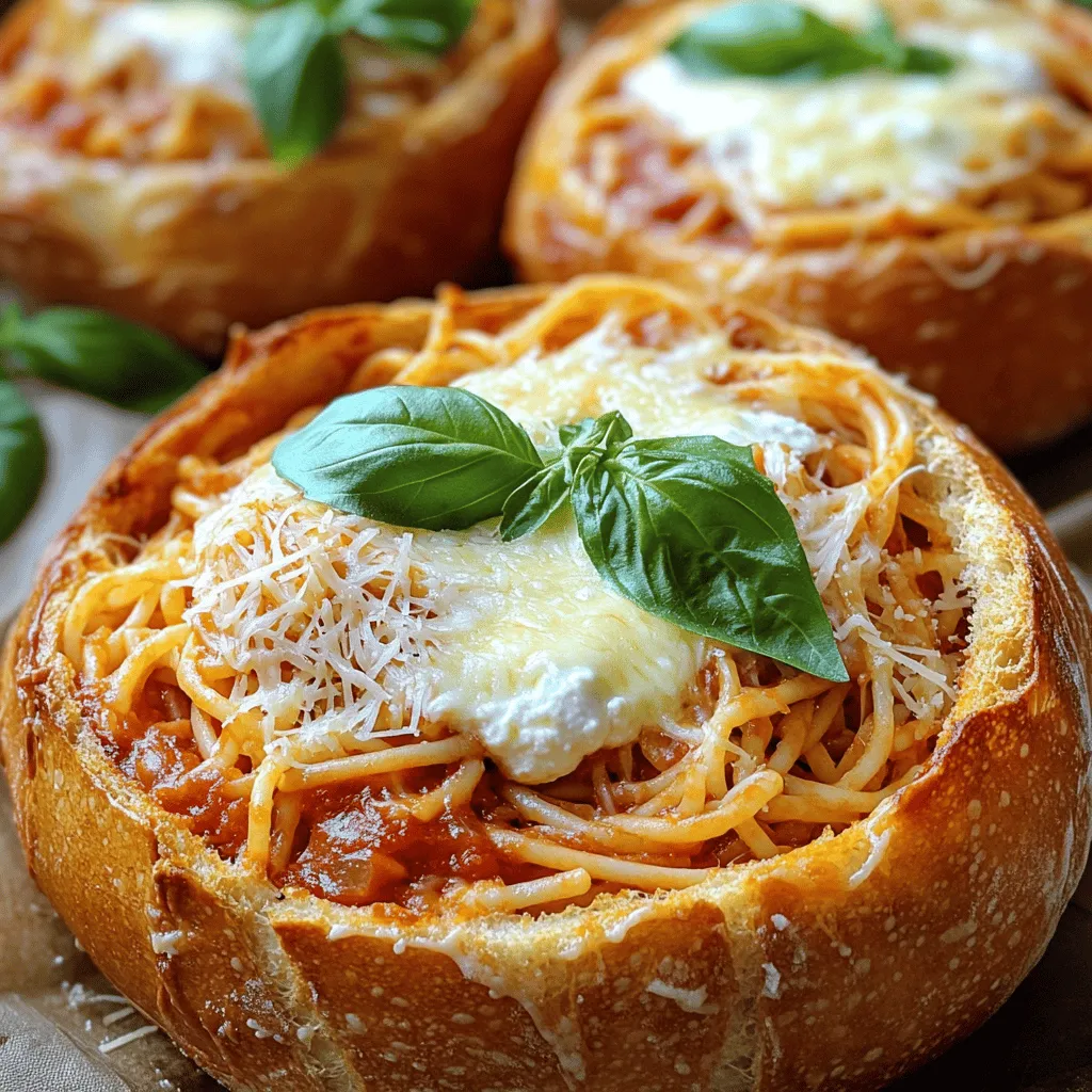 Bread Bowl Spaghetti Bake Delicious Holiday Feast