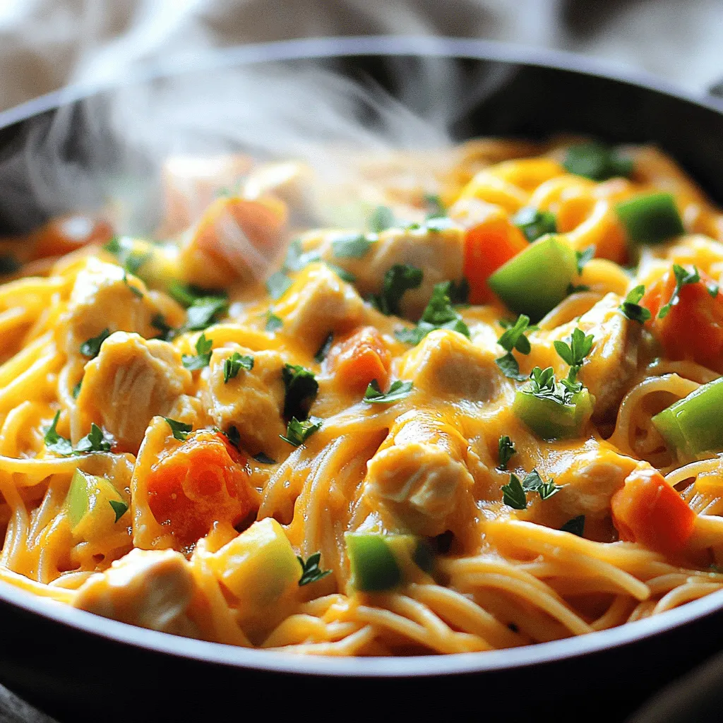Creamy Velveeta Chicken Spaghetti Easy Family Dinner
