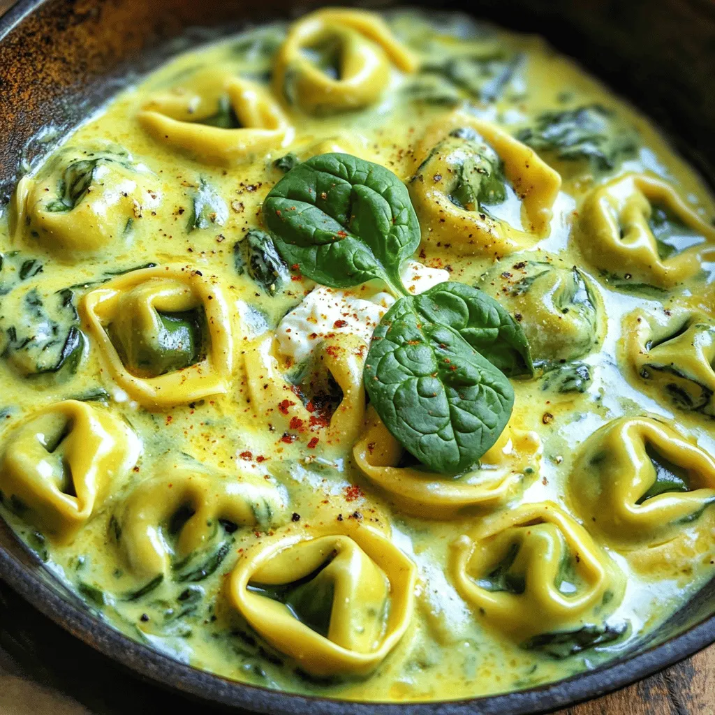 Creamy Spinach Tortellini Flavorful and Simple Dish